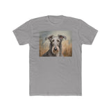 Scottish Deerhound Men's Fitted Cotton Crew Tee