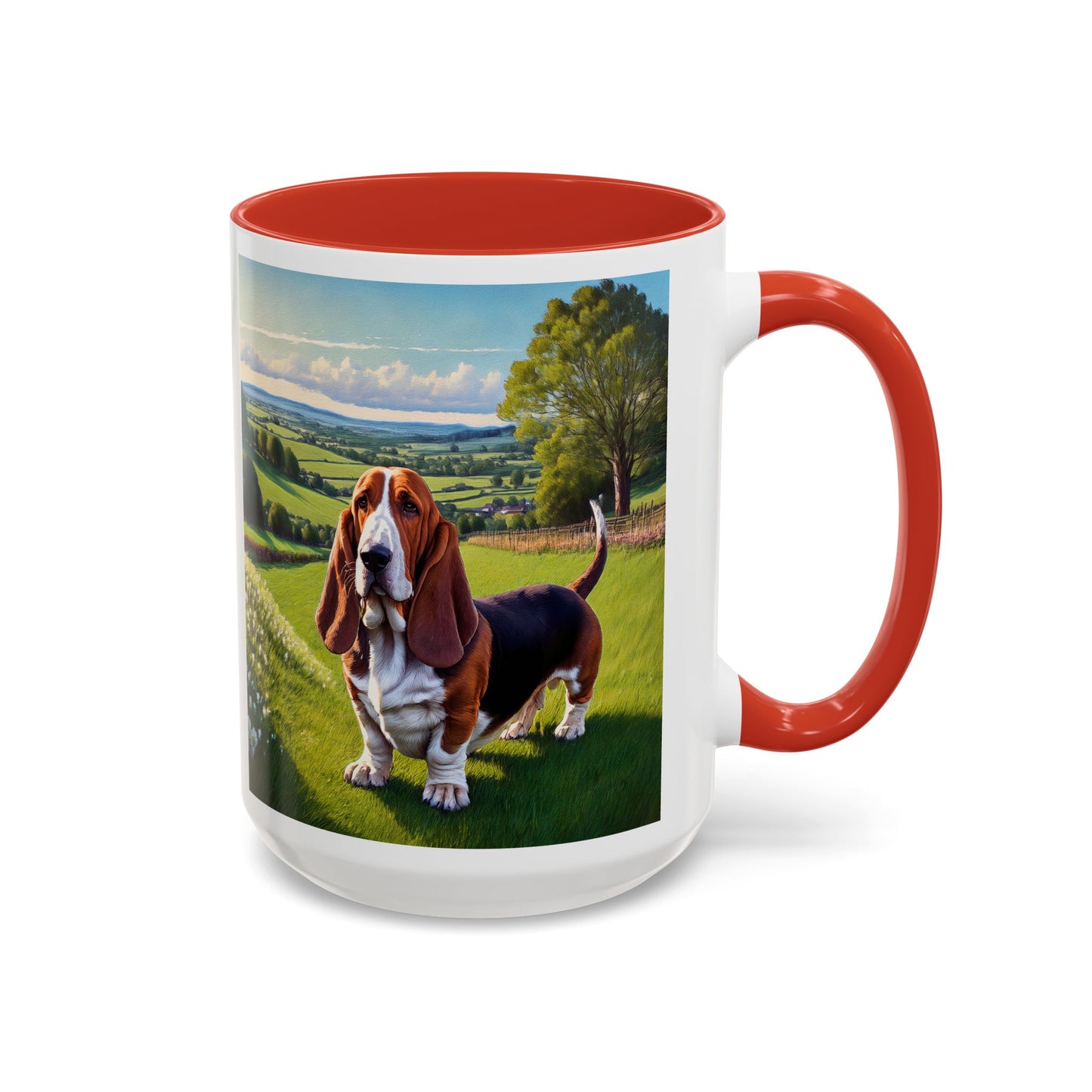 Basset Hound -- Ceramic Accent Coffee Mug (11, 15oz)