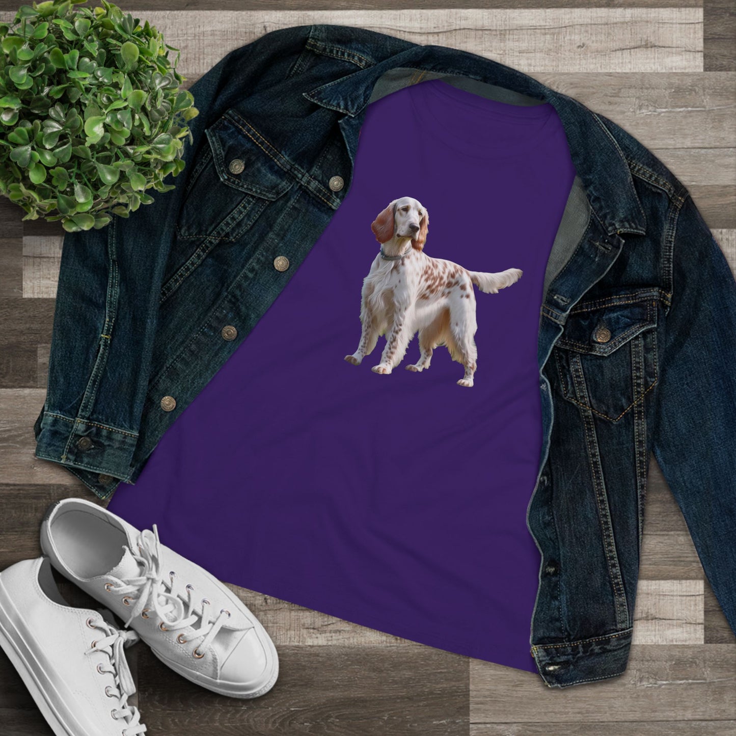 English Setter #4 - Women's Relaxed Fit Cotton Tee