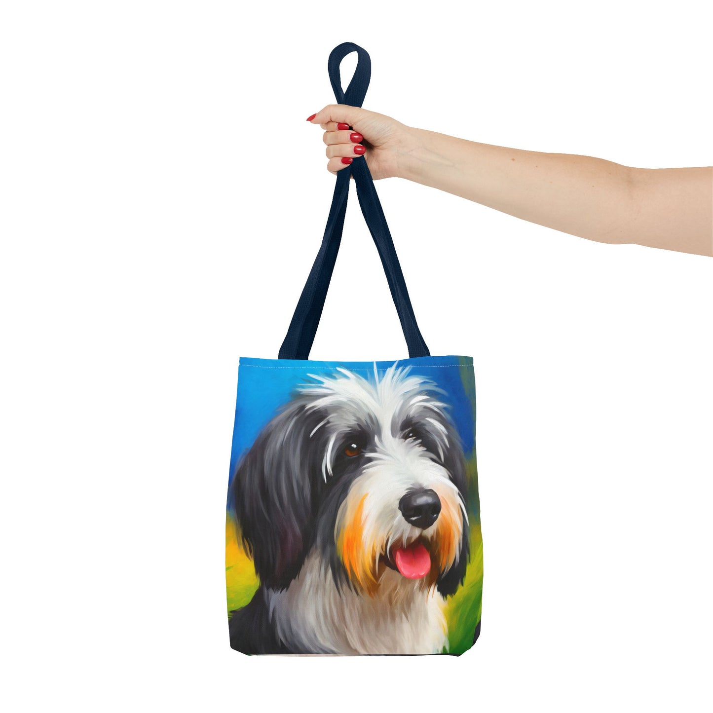 Polish Lowland Sheepdog Polyester Tote Bag (AOP)