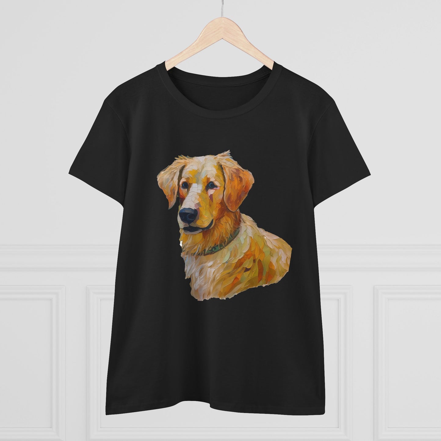 Golden Retriever Puppy Women's Midweight Cotton Tee