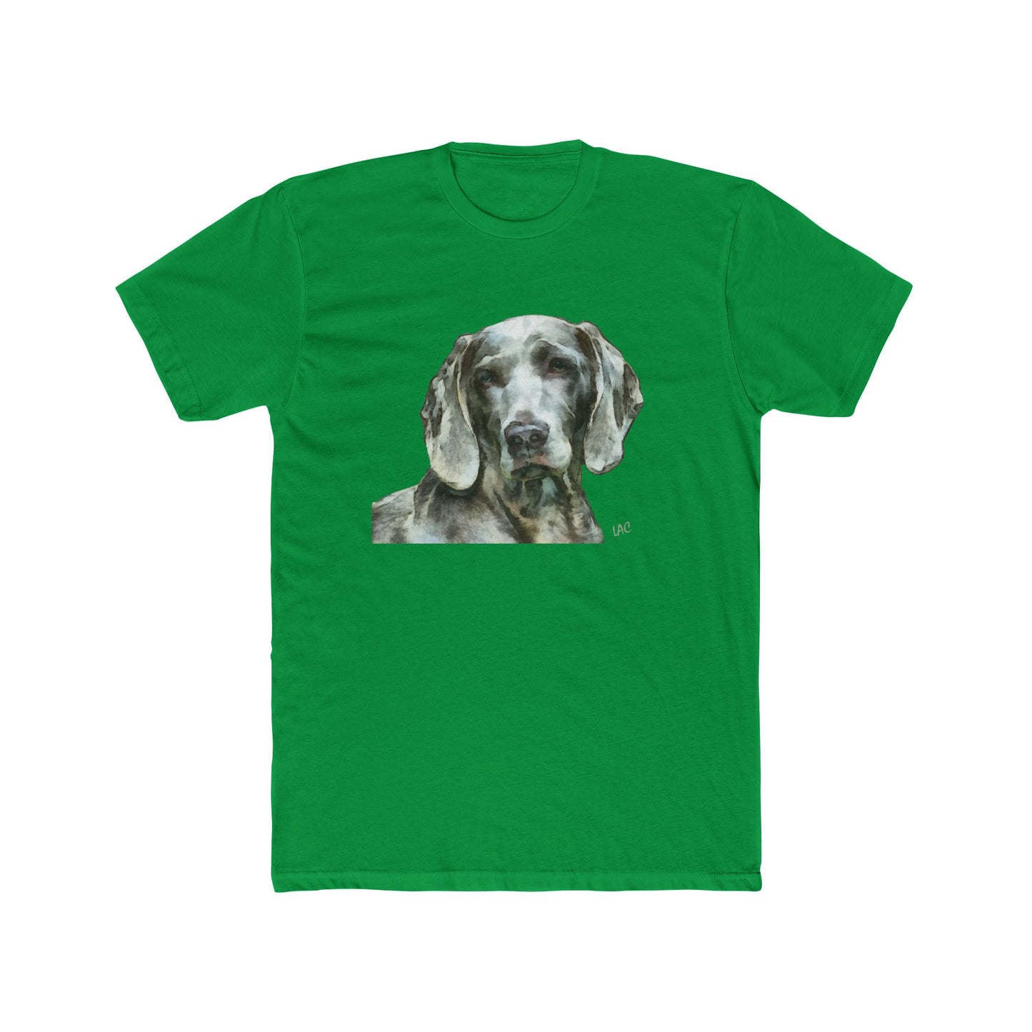 Weimaraner 'Greyson' Men's Cotton Crew Tee