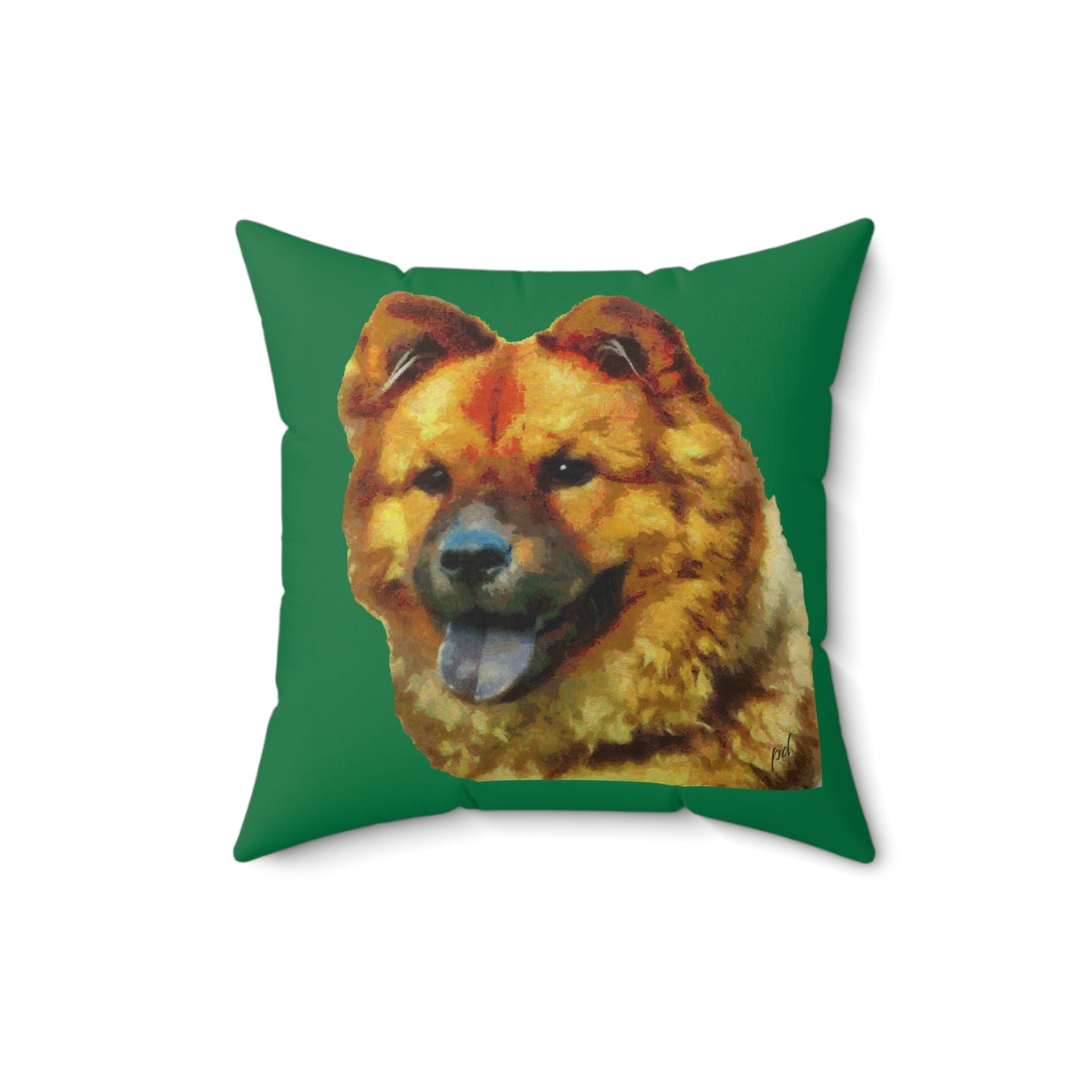 Chow 'Chung' Spun Polyester Throw Pillow