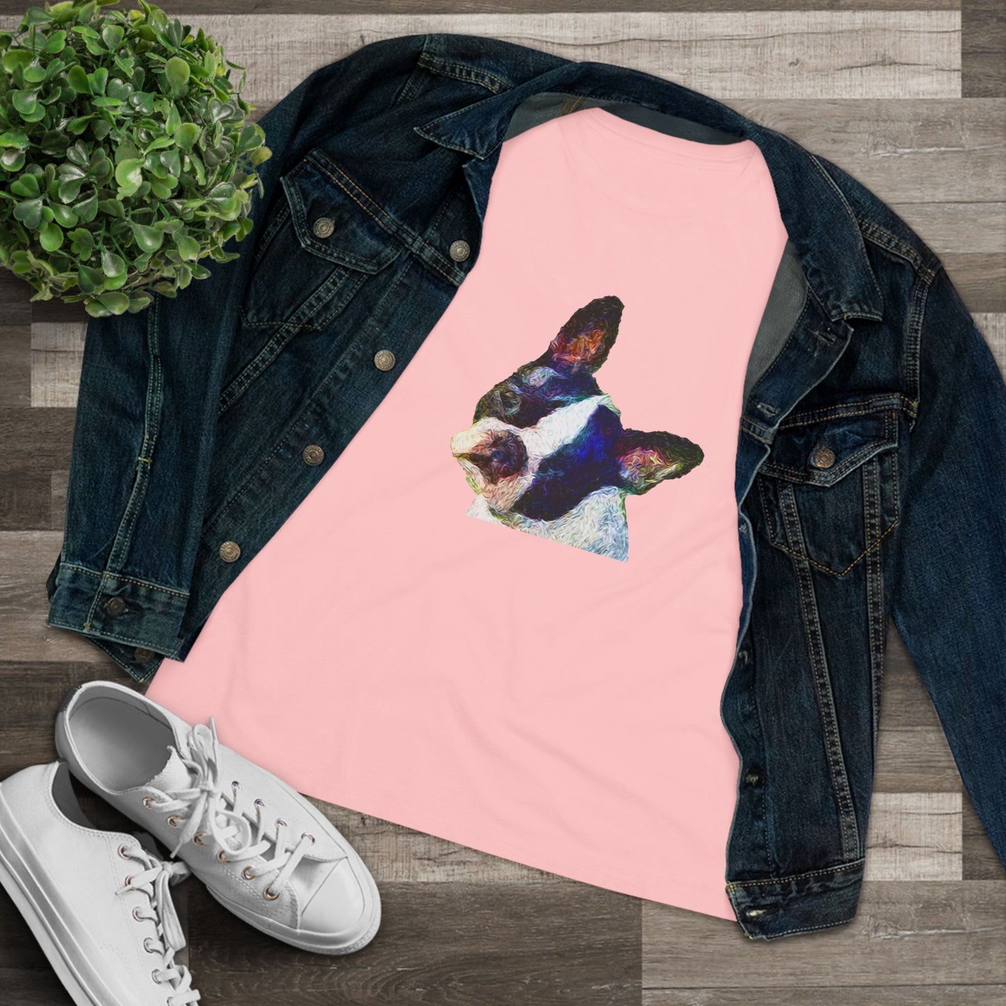 Boston Terrier 'Skipper' Women's Relaxed Fit Cotton Tee
