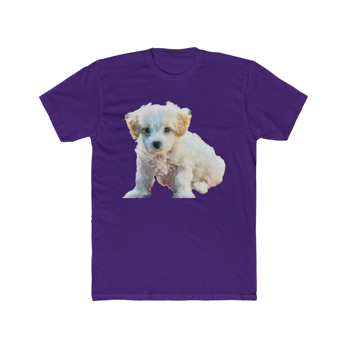 Bichon Frise Men's Fitted Cotton Crew Tee