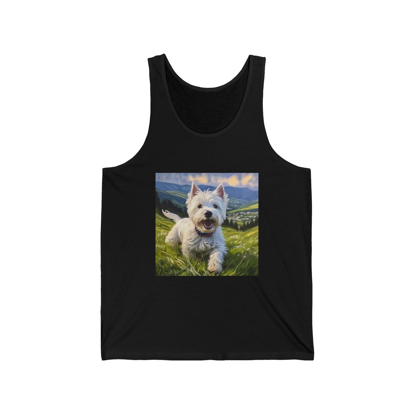 Rebellious Spirit - Westie Artistic Painting Unisex Jersey Tank