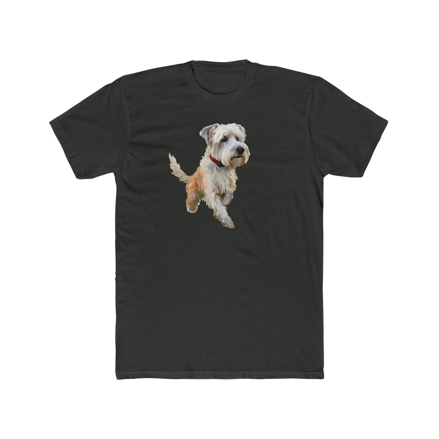 Dandie Dinmont Terrier - Men's Fitted Cotton Crew Tee