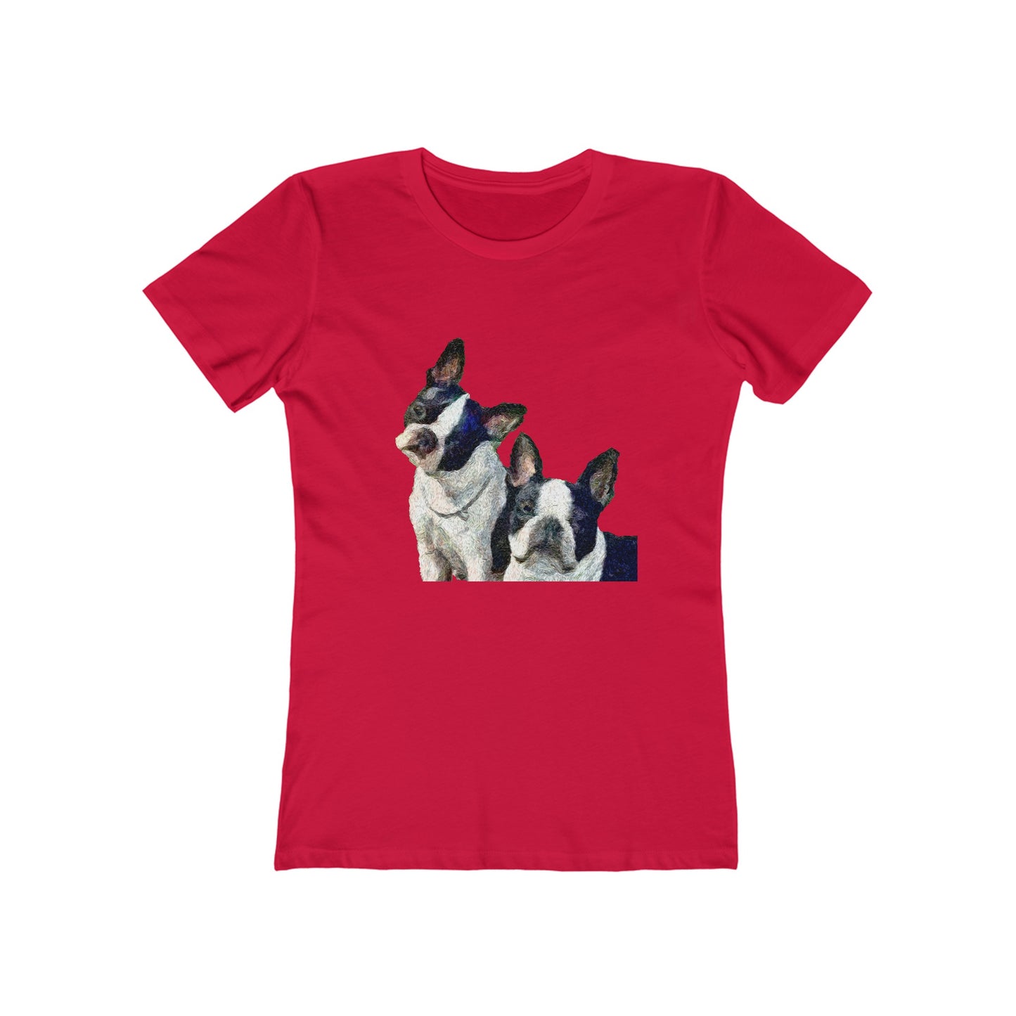Sophisticated Boston Terriers Women's Slim Fit T-Shirt