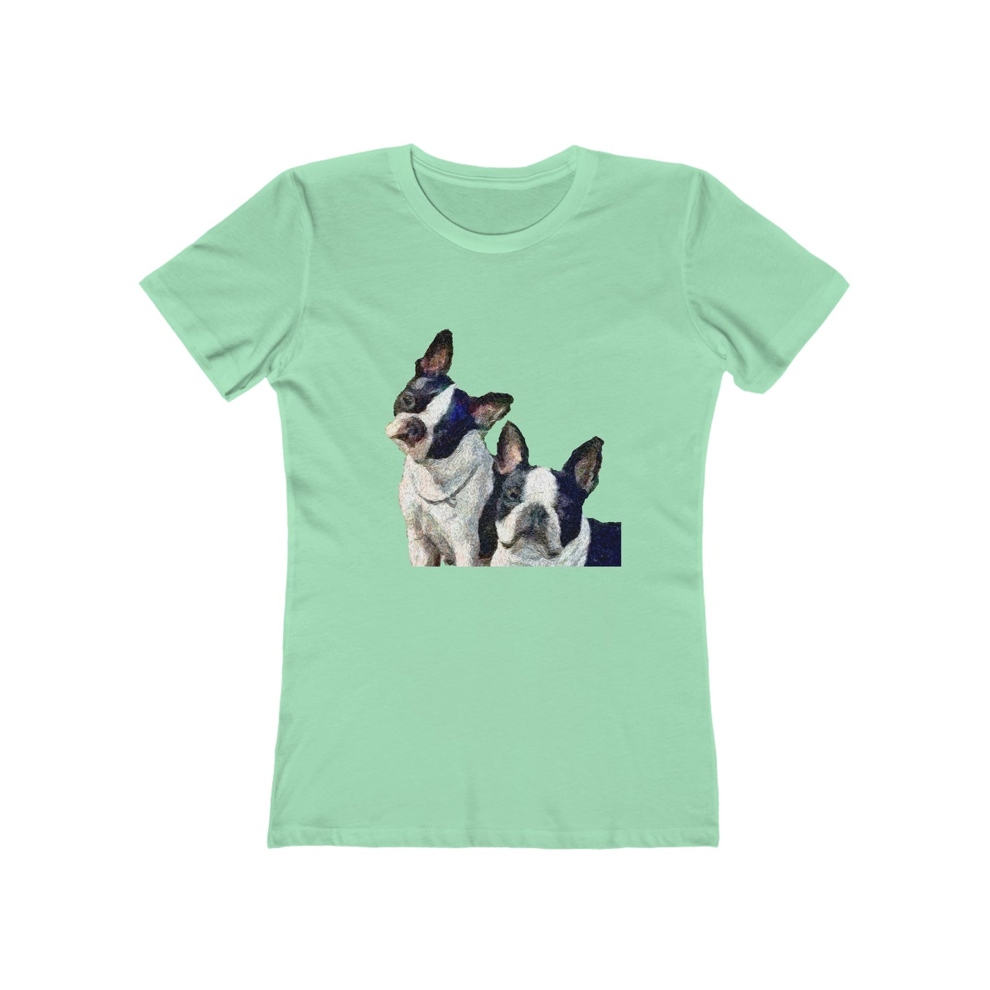 Sophisticated Boston Terriers Women's Slim Fit T-Shirt