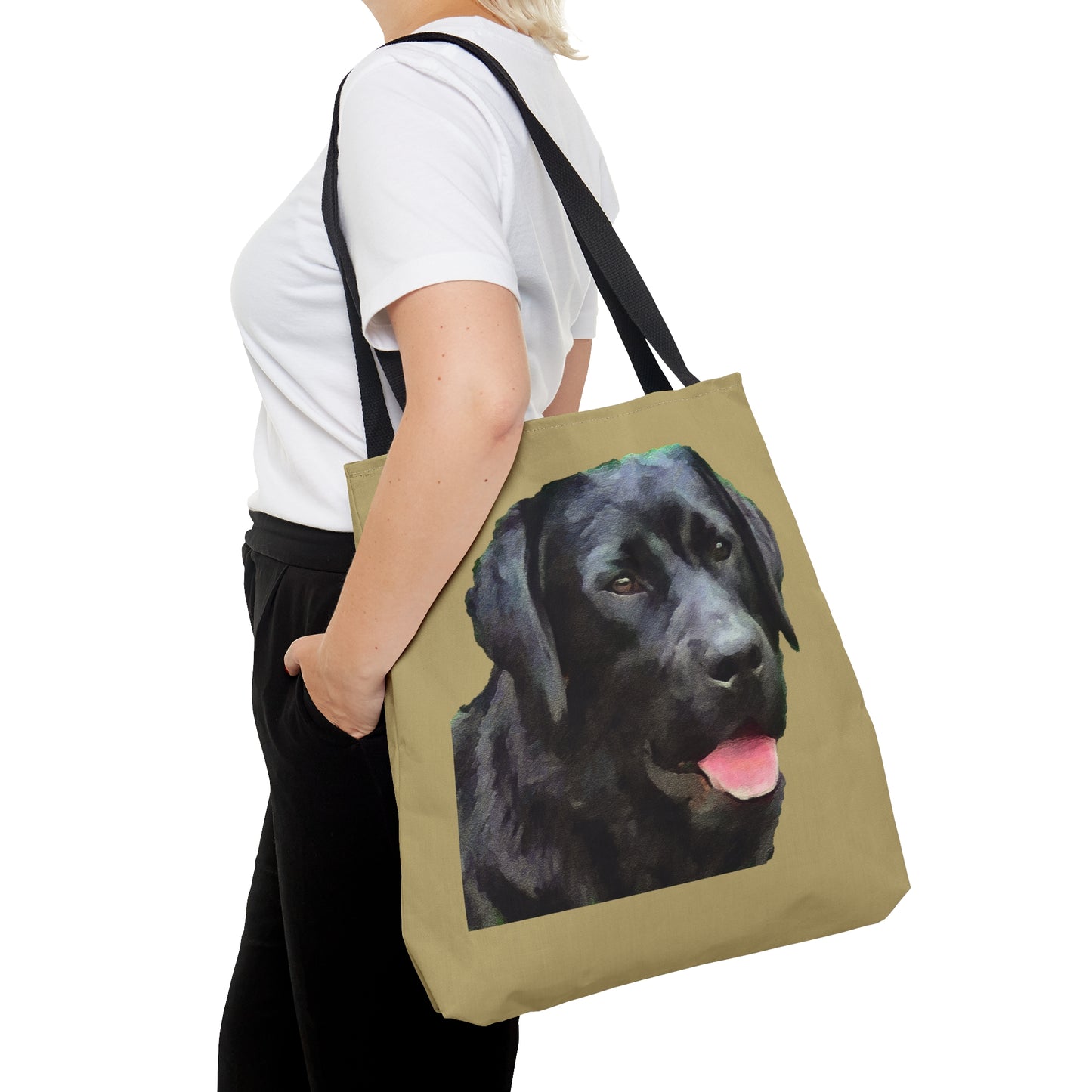 Charming Rizzo Black Labrador Tote Bag