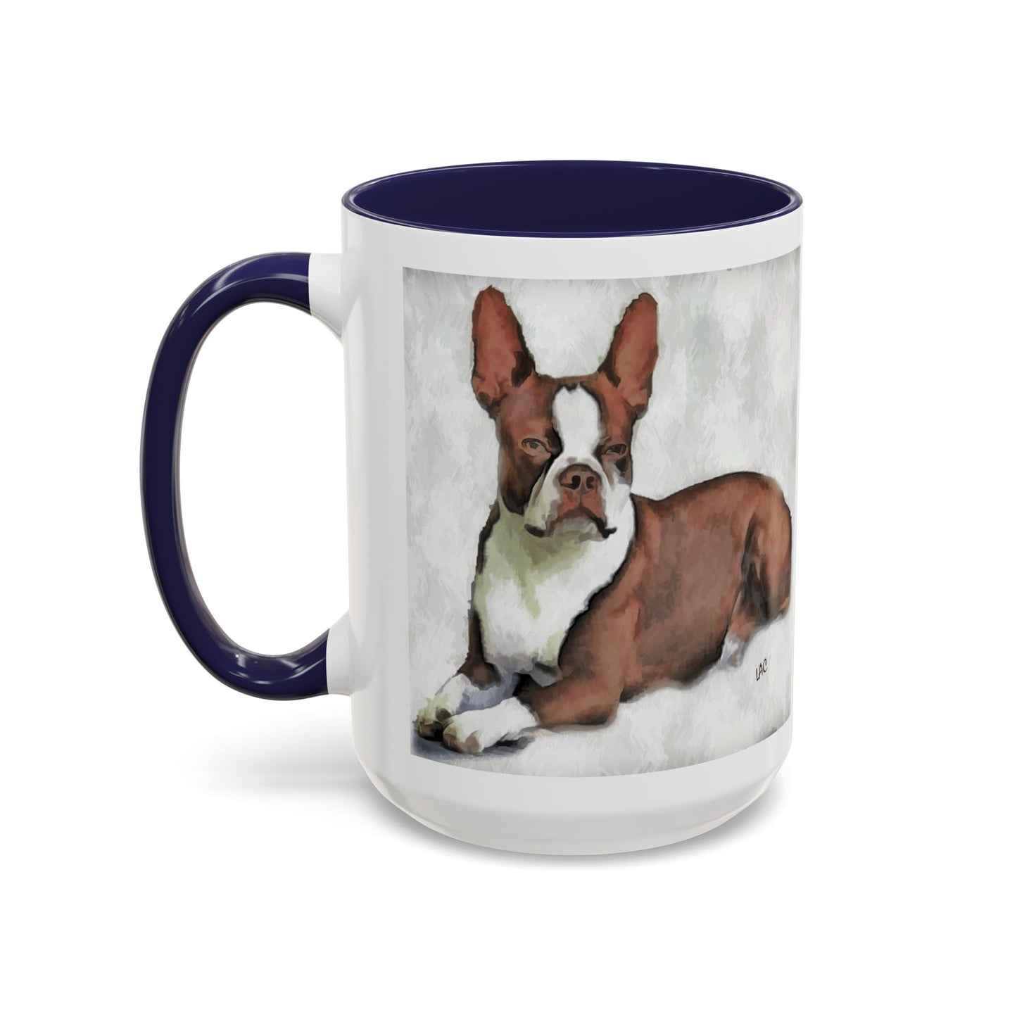 Charming Boston Terrier Accent Ceramic Coffee Mug