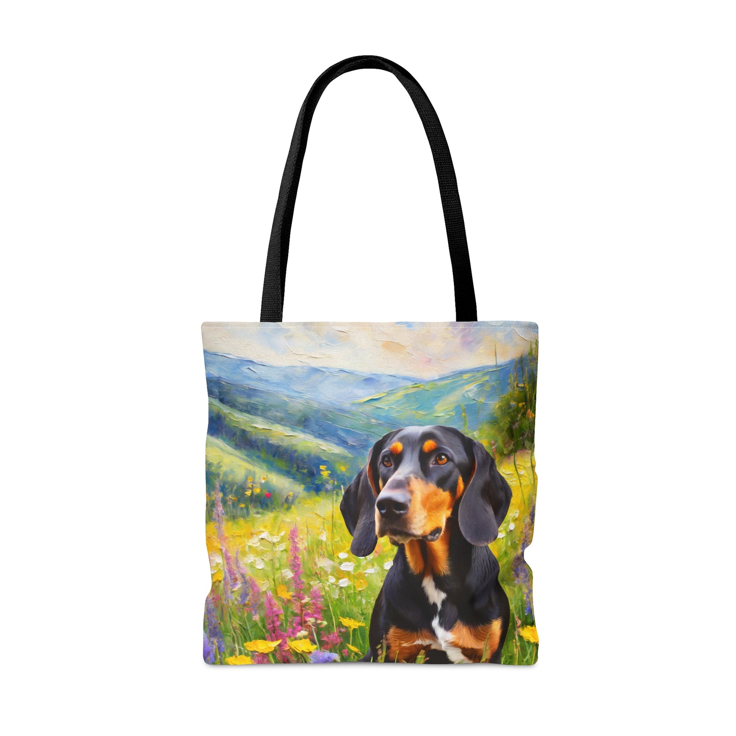 Black & Tan Coonhound Tote Bag