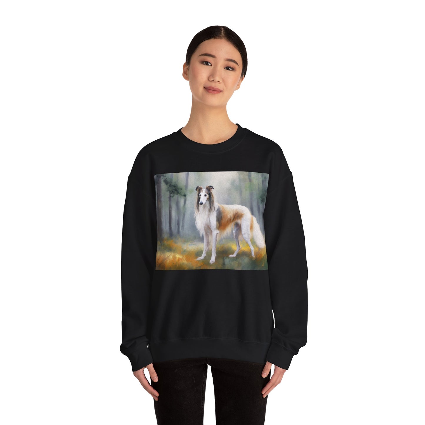 Borzoi 'Russian Wolfhound' Unisex 50/50 Crewneck Sweatshirt