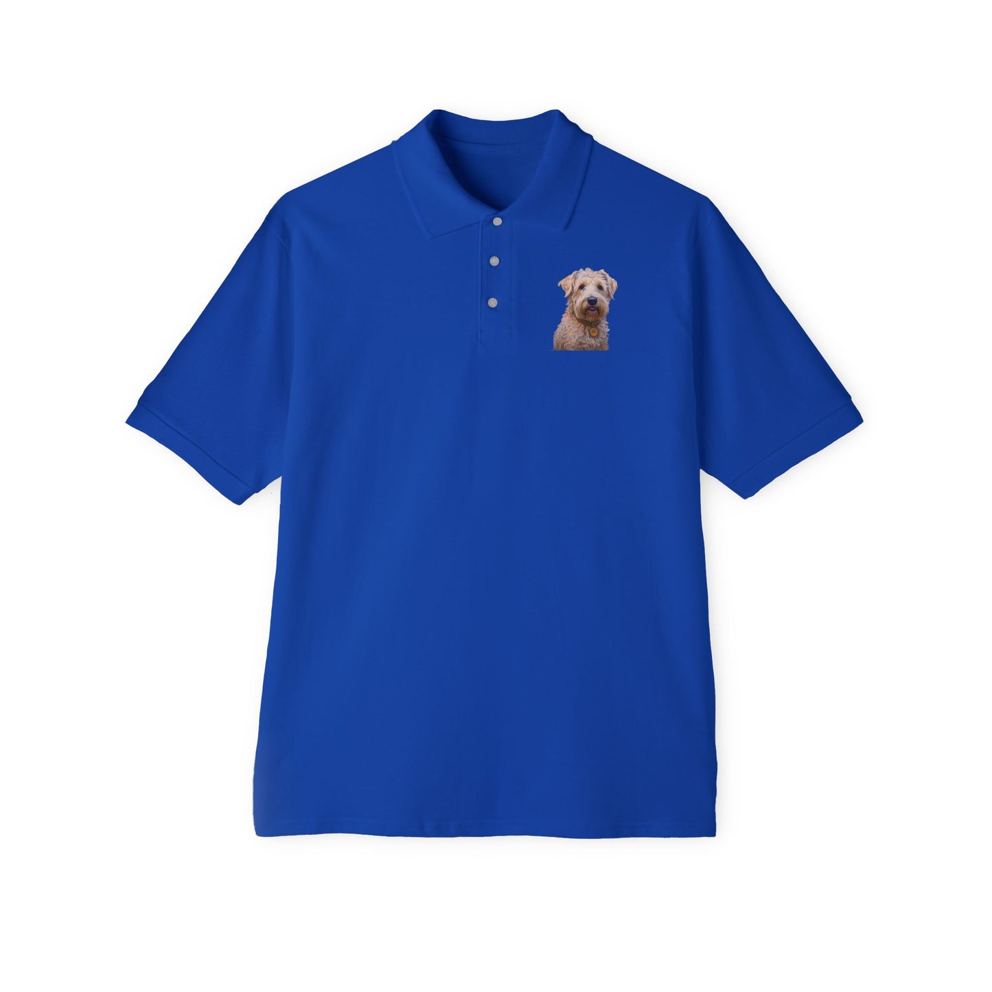 Soft Coated Wheaten Terrier Men's Piqué Polo Shirt