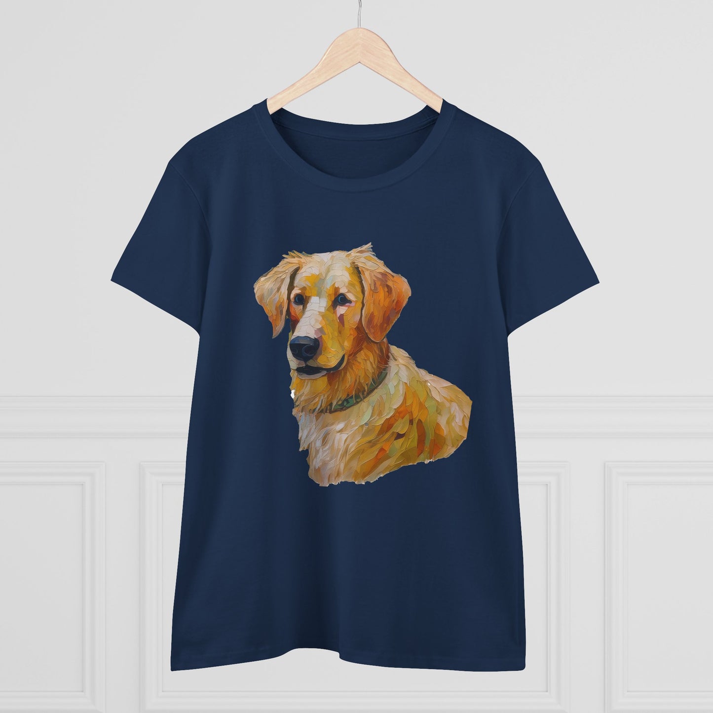 Golden Retriever Puppy Women's Midweight Cotton Tee
