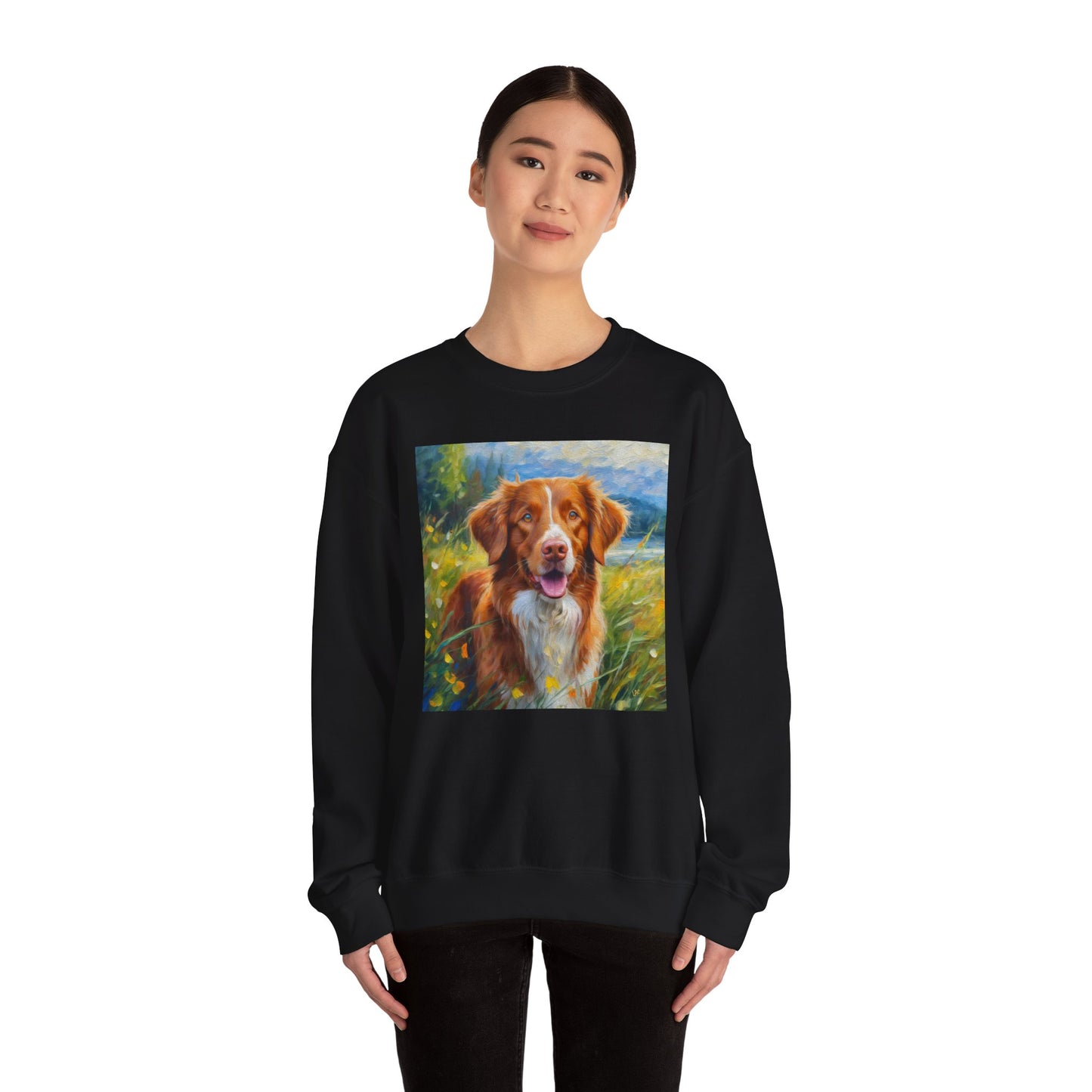 Dixie the Nova Scotia Duck Tolling Retriever 50/50 Crewneck Sweatshirt