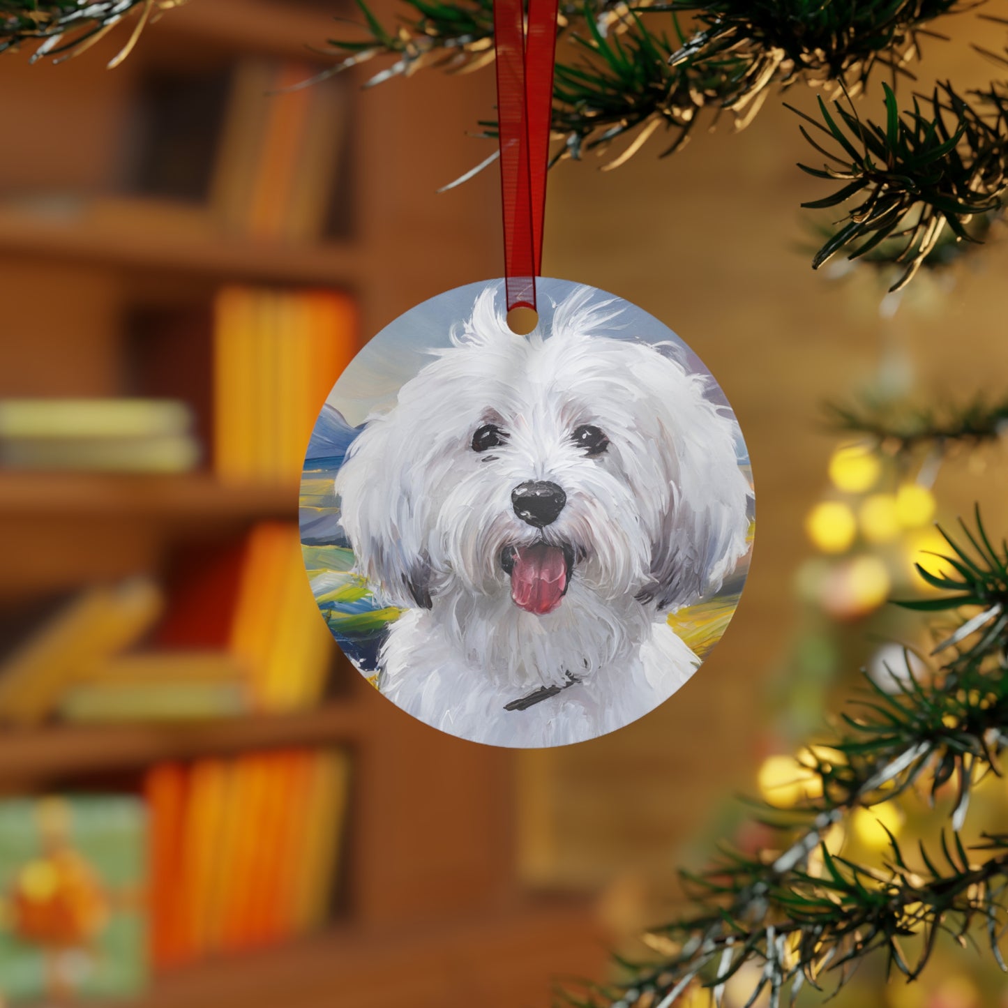 Coton de Tulear Delightful Metal Ornaments