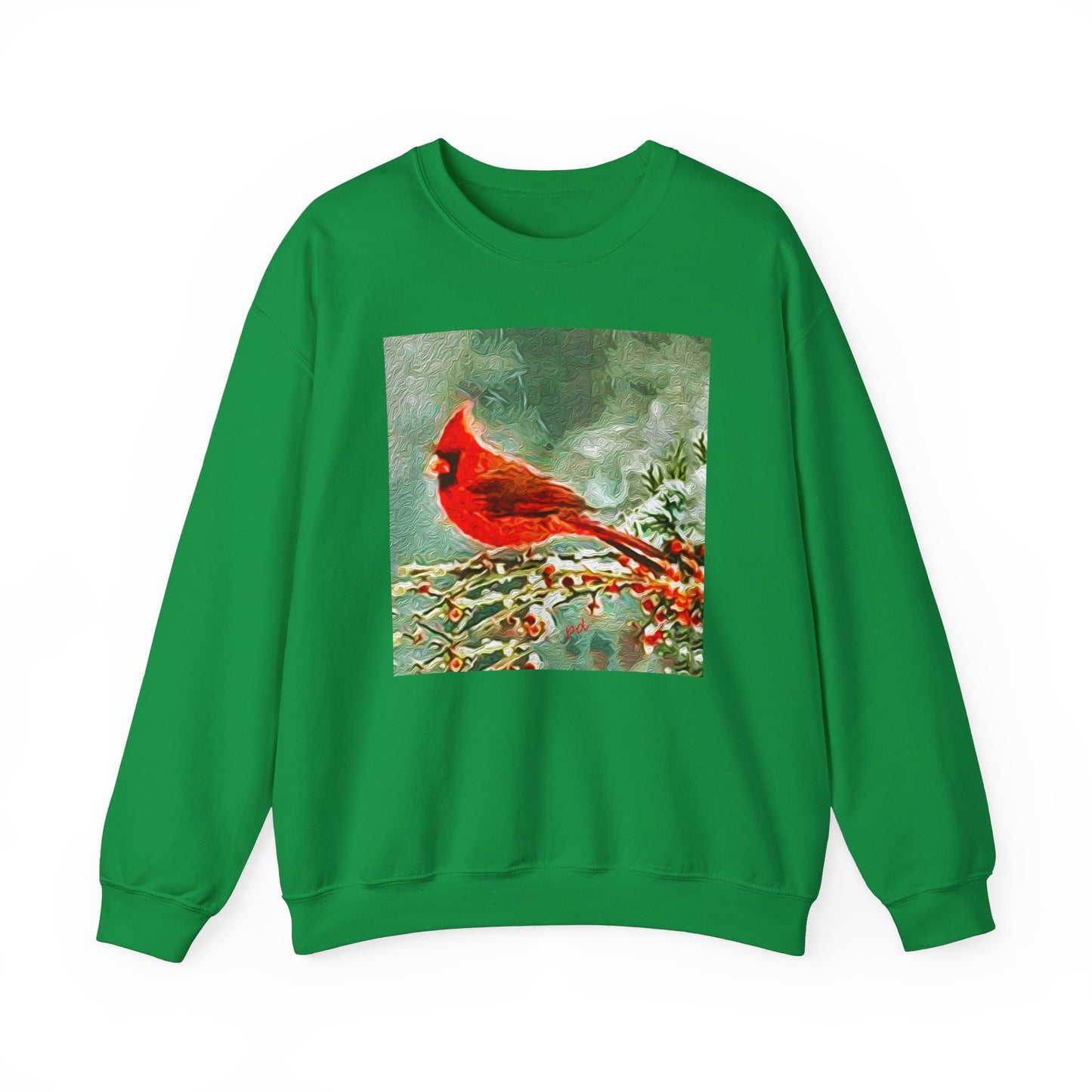 Winter Cardinal Unisex 50/50 Crewneck Sweatshirt