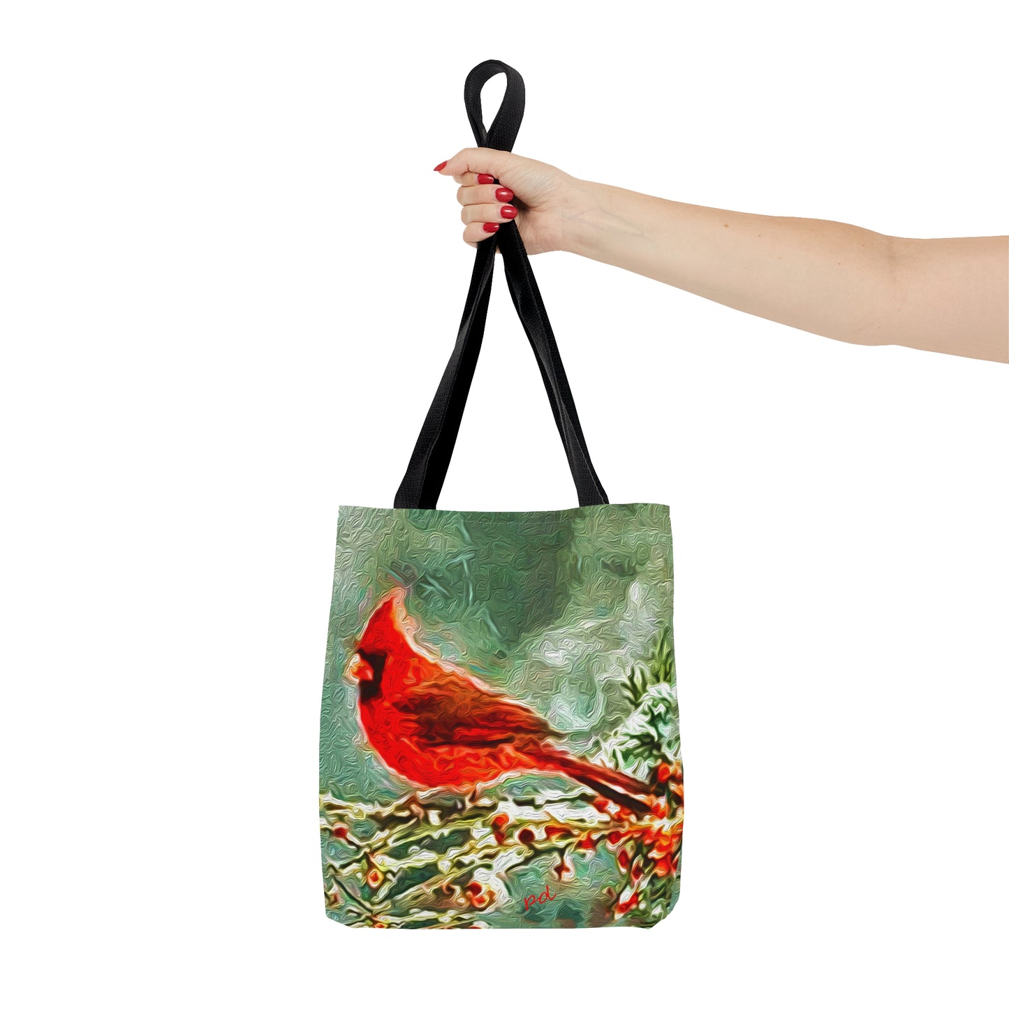 Winter Cardinal Tote Bag