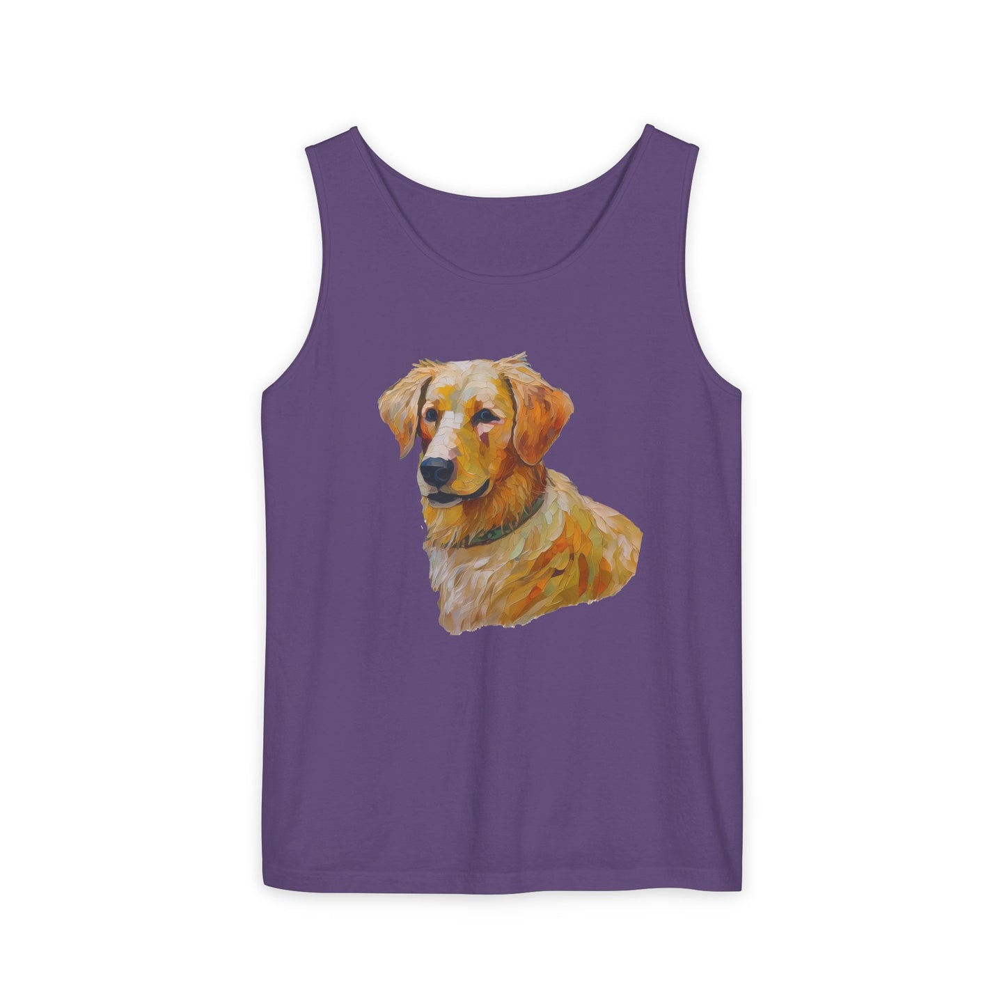 Golden Retriever Puppy - Unisex Relaxed Fit Garment-Dyed Tank Top