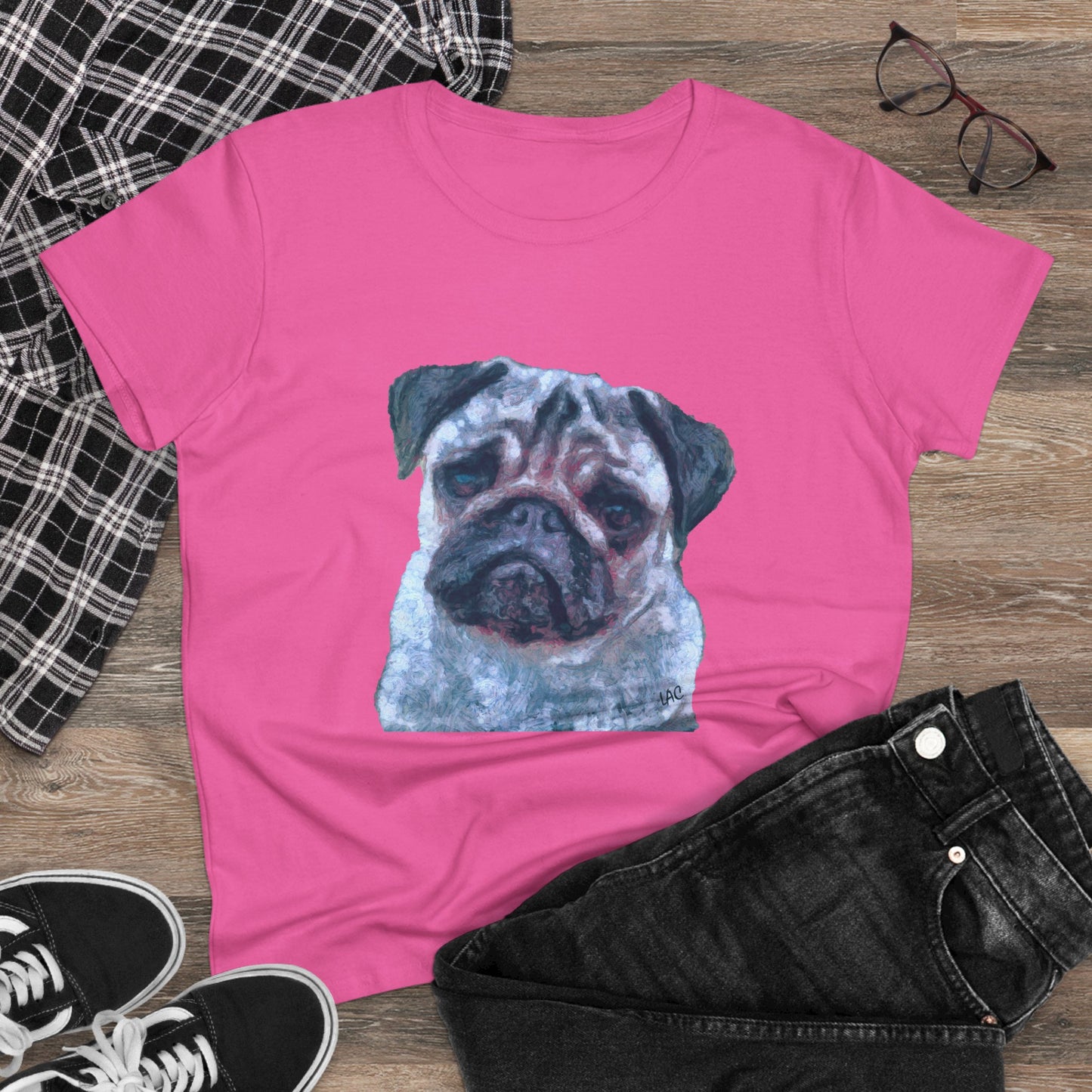 Pug 'Pompey' Women's Midweight Cotton Tee
