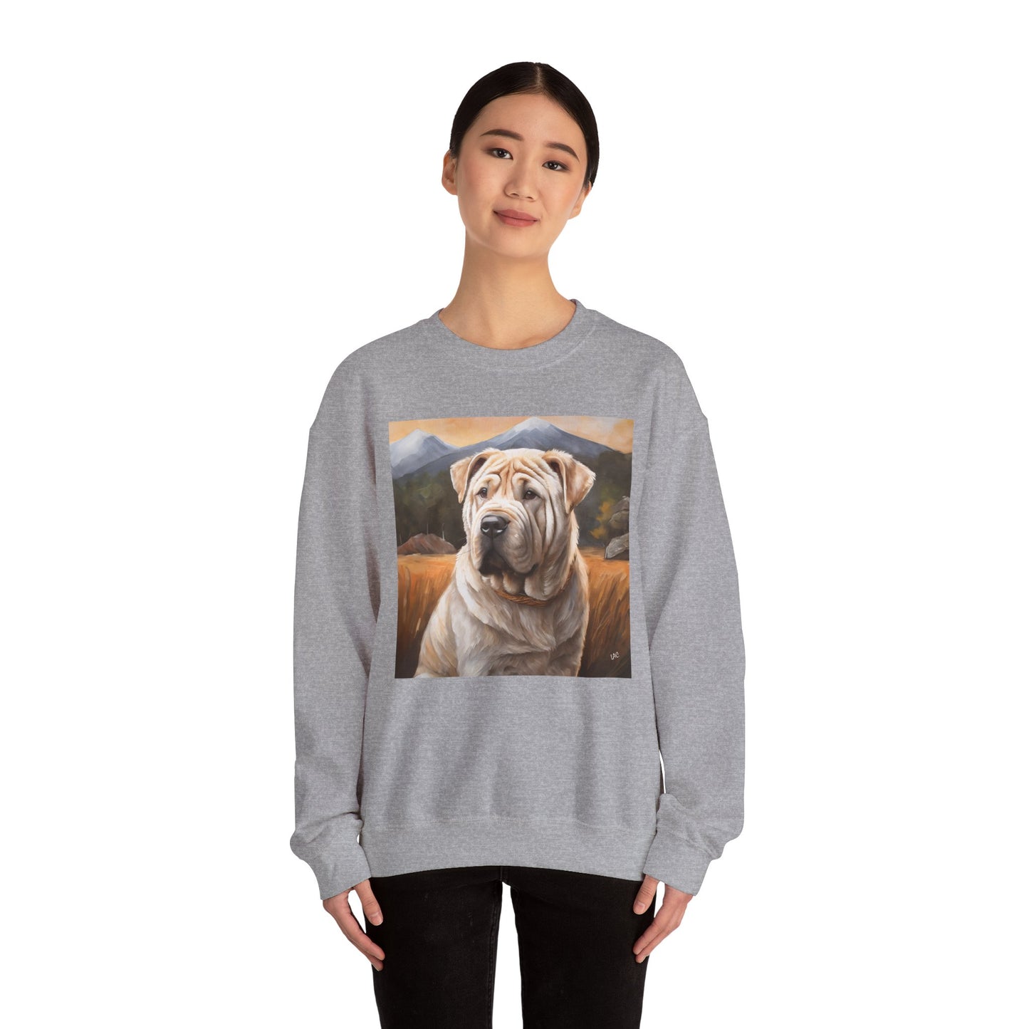 Chinese Shar-Pei Unisex 50/50 Crewneck Sweatshirt