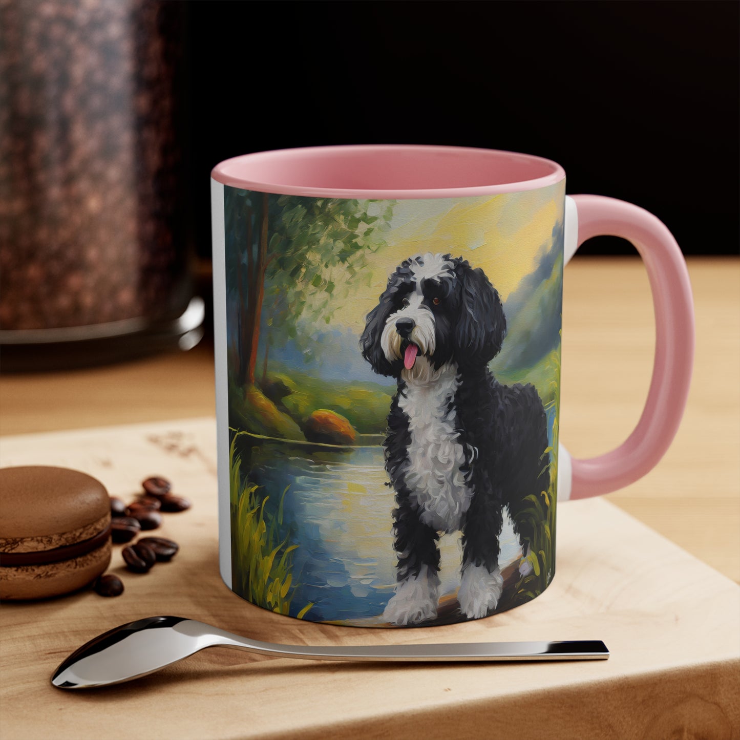 Cheerful Portuguese Water Dog Ceramic Mug