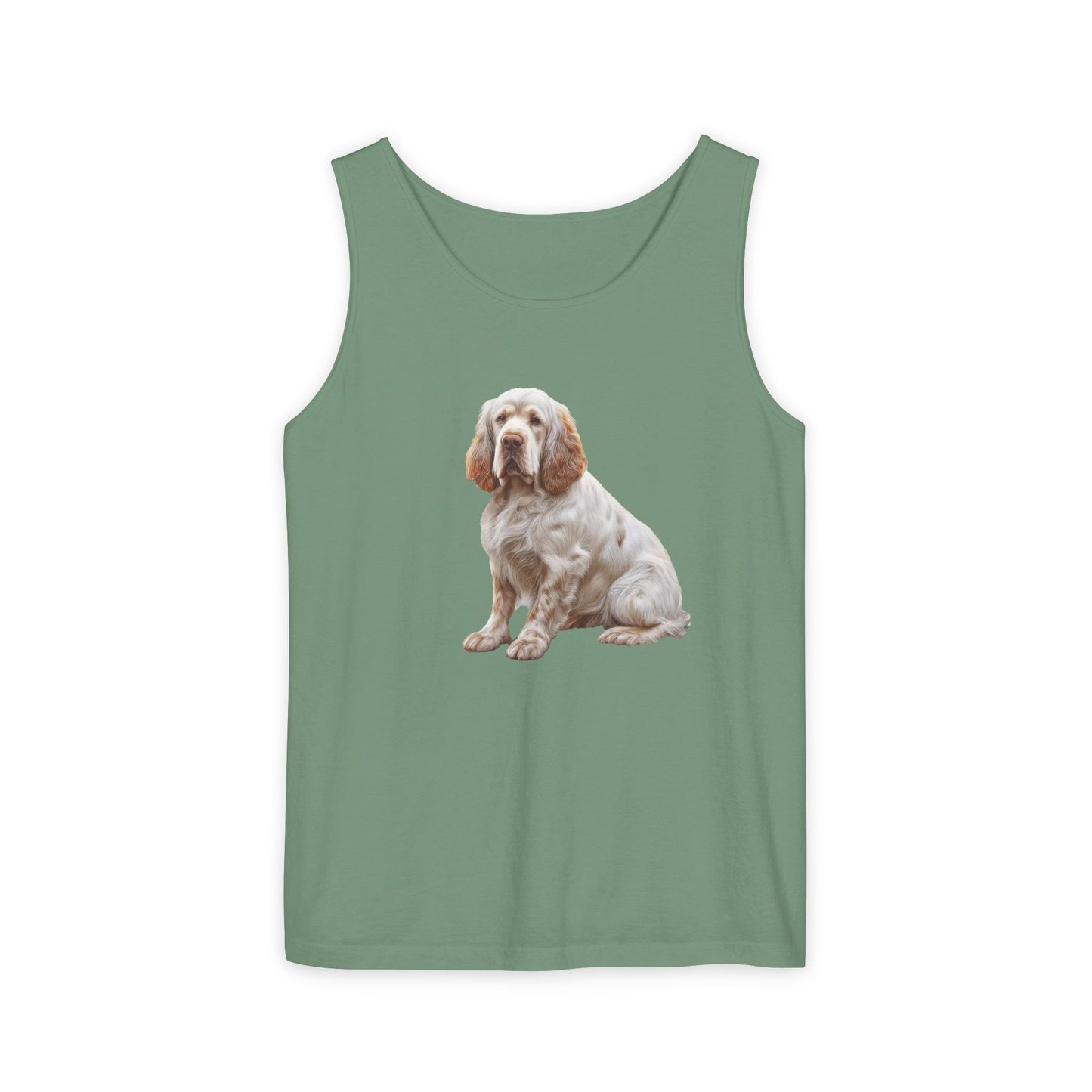 Clumber Spaniel - Unisex Relaxed Fit Garment-Dyed Tank Top