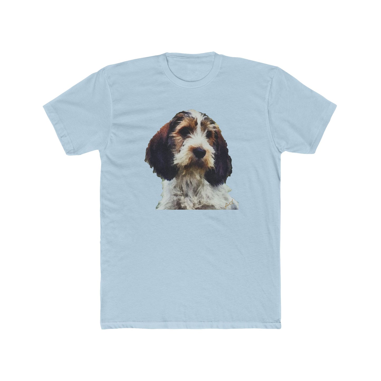 Petit Basset Griffon Vendéen Men's Fitted Cotton Crew Tee