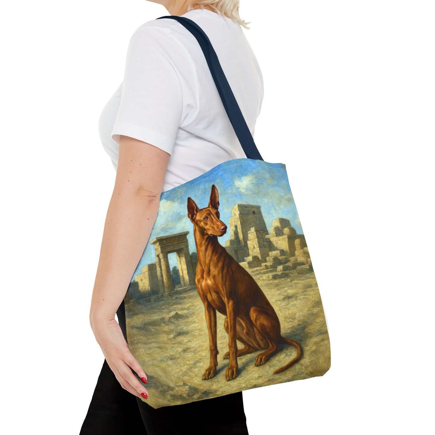 Egyptian Pharoh Hound Polyester Tote Bag (AOP)