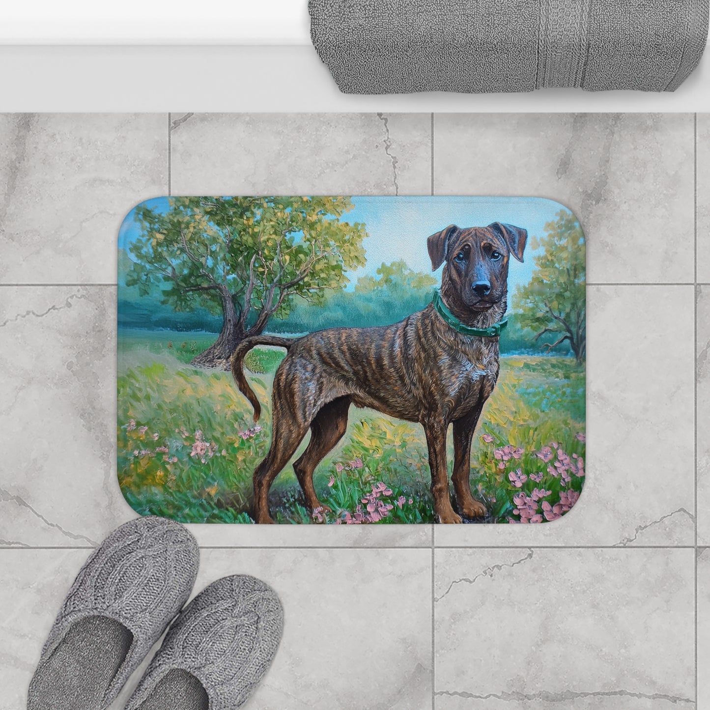 Treeing Tennessee Brindle Bathroom Rug Mat