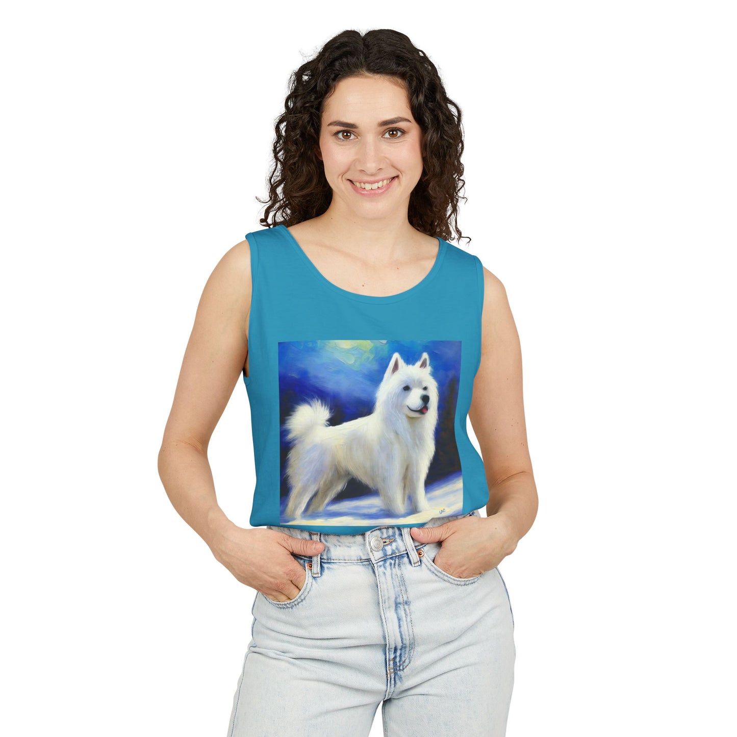 American Eskimo Dog Unisex Relaxed Fit Ringspun Cotton Tank Top