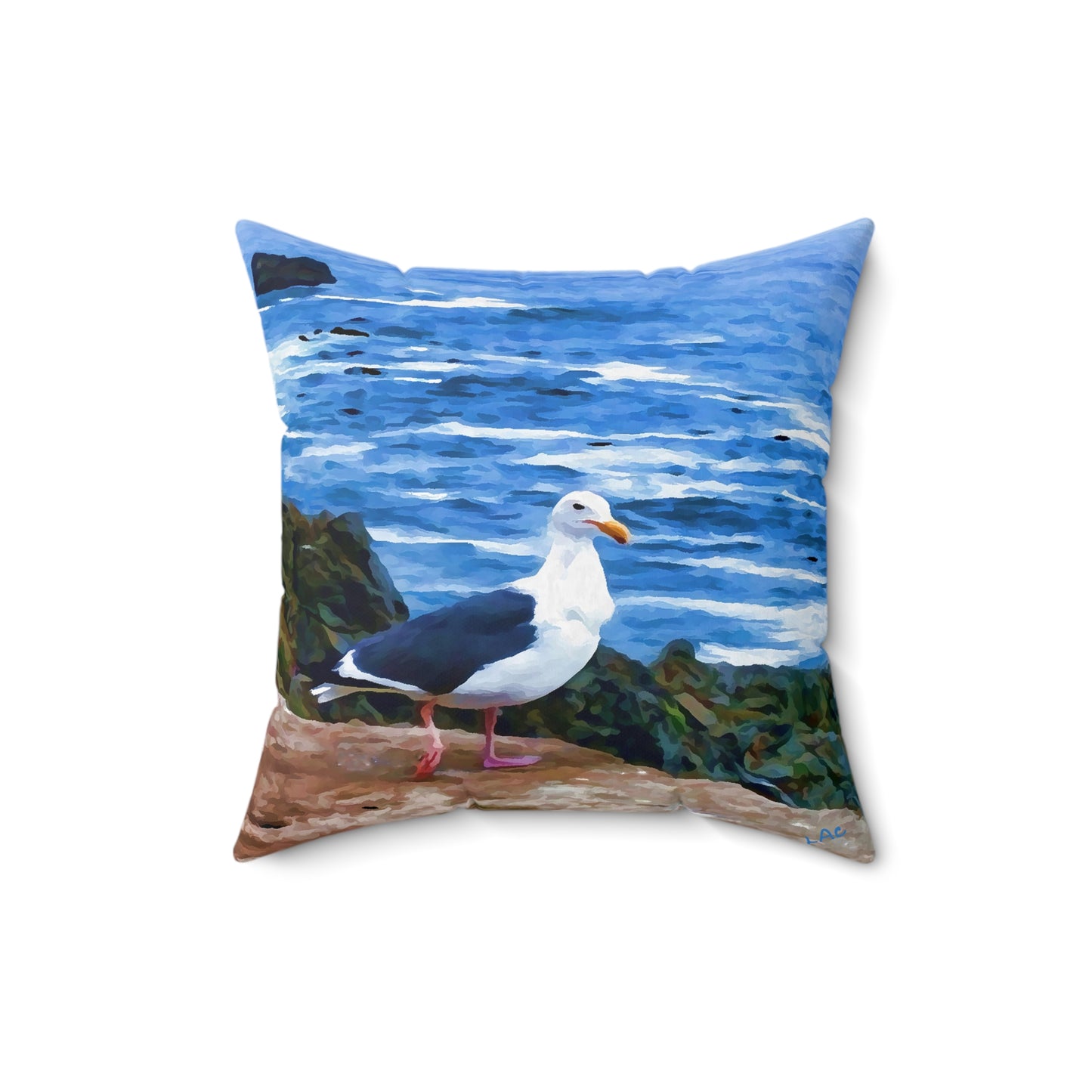 Bodega Seagull Spun Polyester Throw Pillow