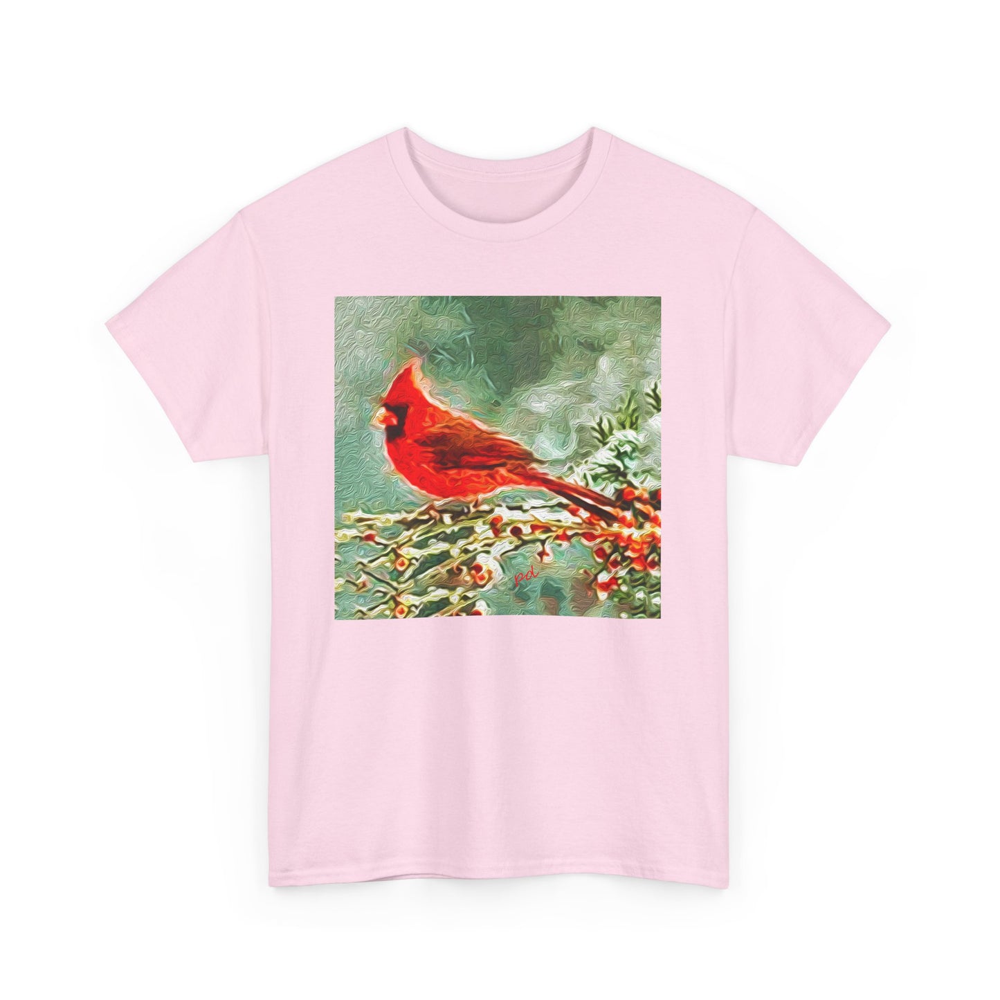 Winter Cardinal - Classic Heavy Cotton Tee