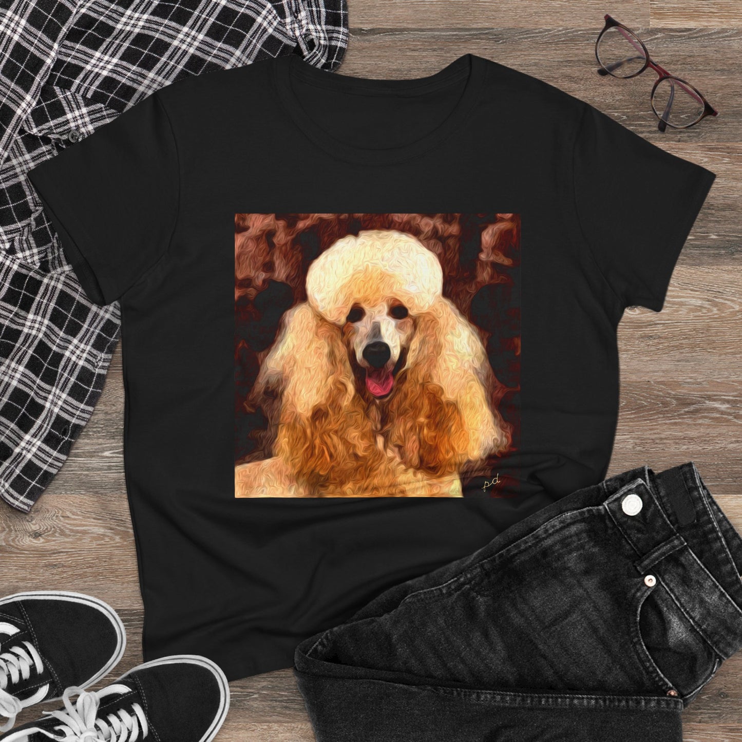 Poodle Women's Midweight Cotton Tee