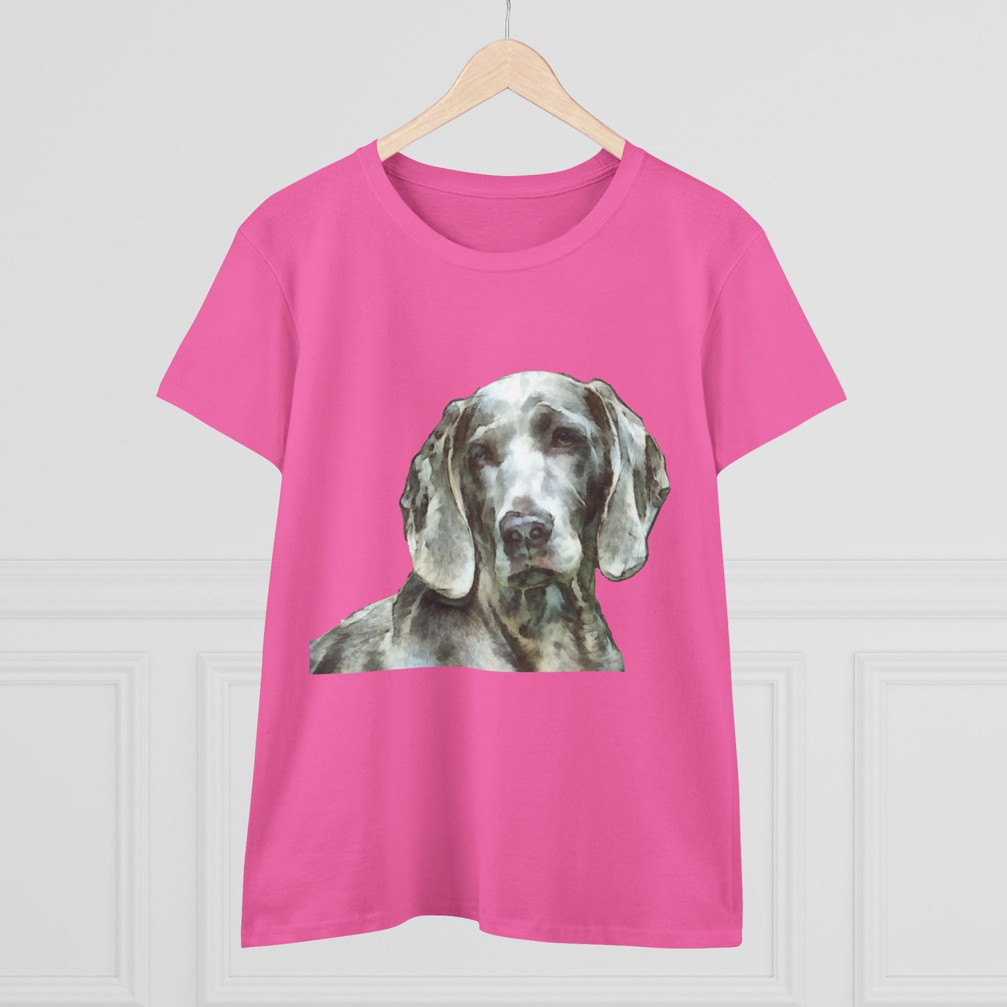 Weimaraner 'Greyson' Women's Midweight Cotton Tee