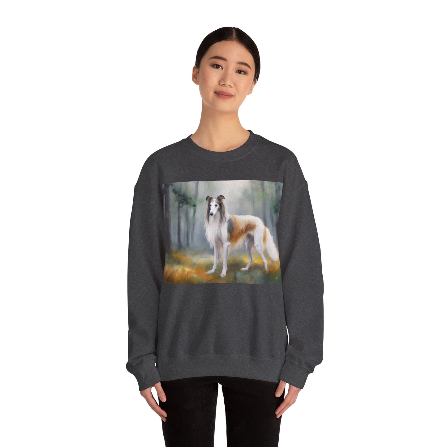 Borzoi 'Russian Wolfhound' Unisex 50/50 Crewneck Sweatshirt
