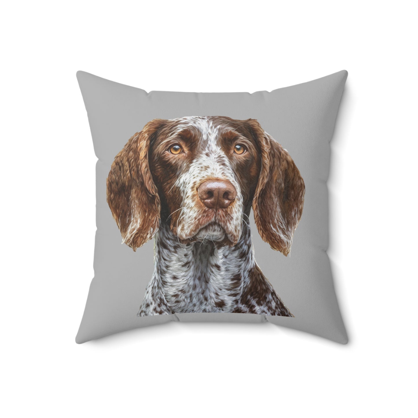 German Wirehaired Pointer Spun Polyester Throw Pillow