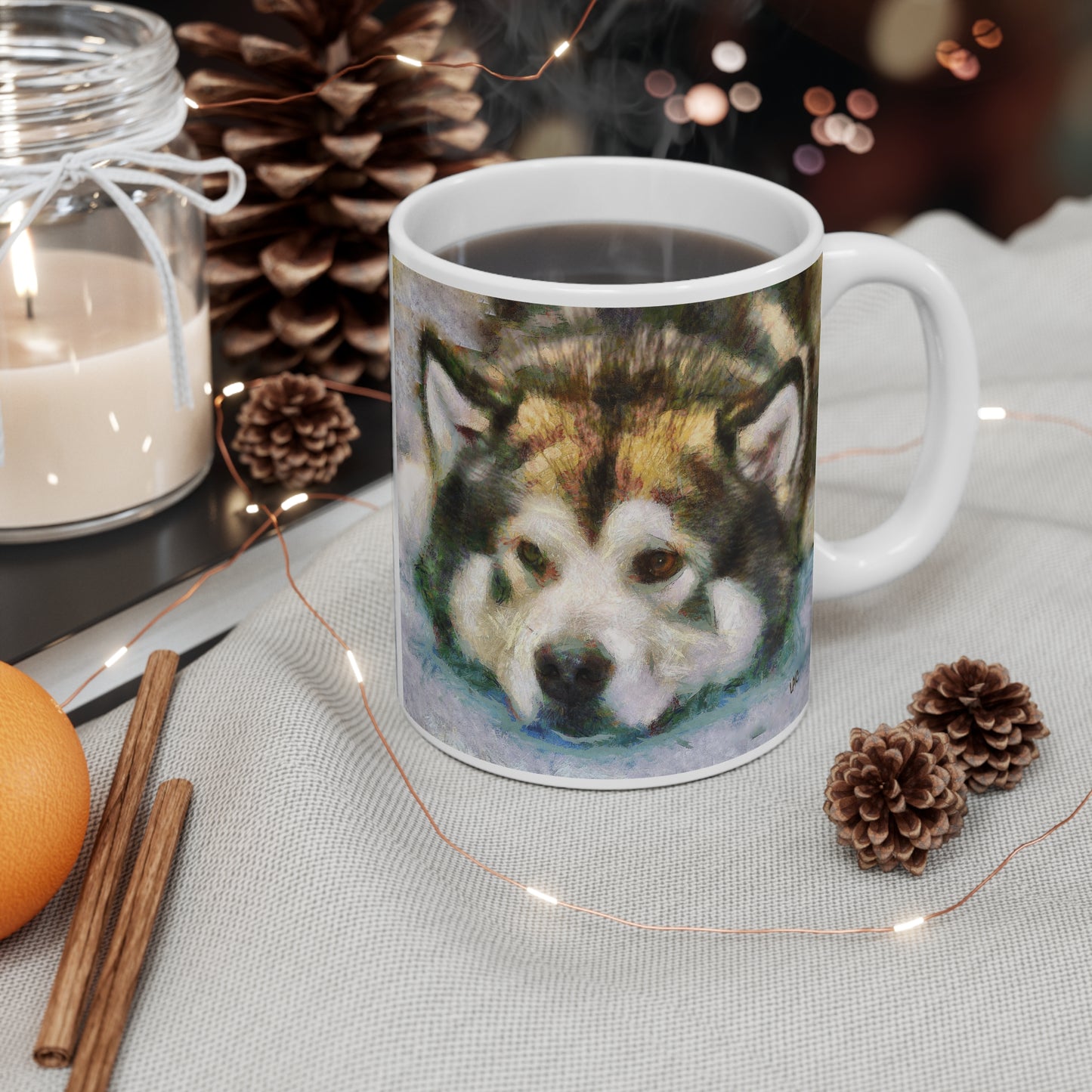 Eyak the Alaskan Malamute Ceramic Mug 11oz