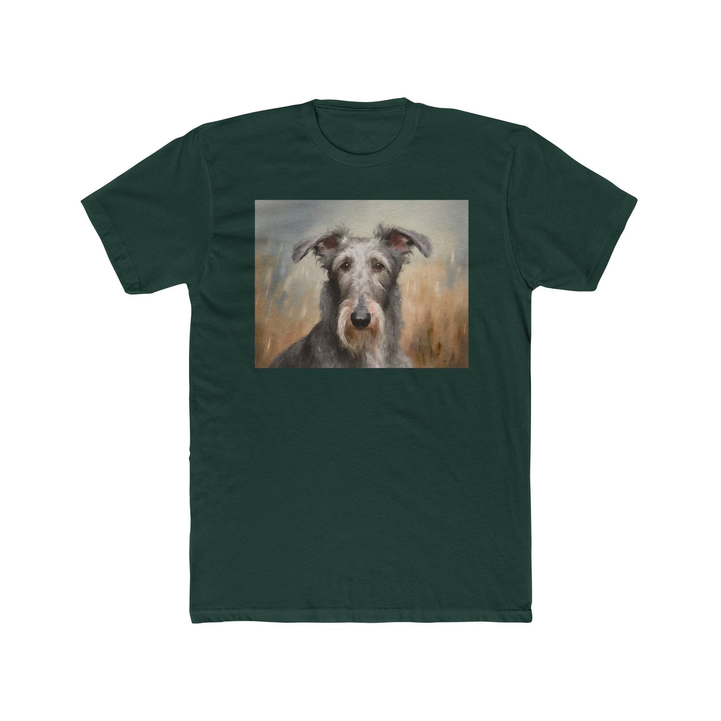 Scottish Deerhound --- Men's Fitted Cotton Crew Tee