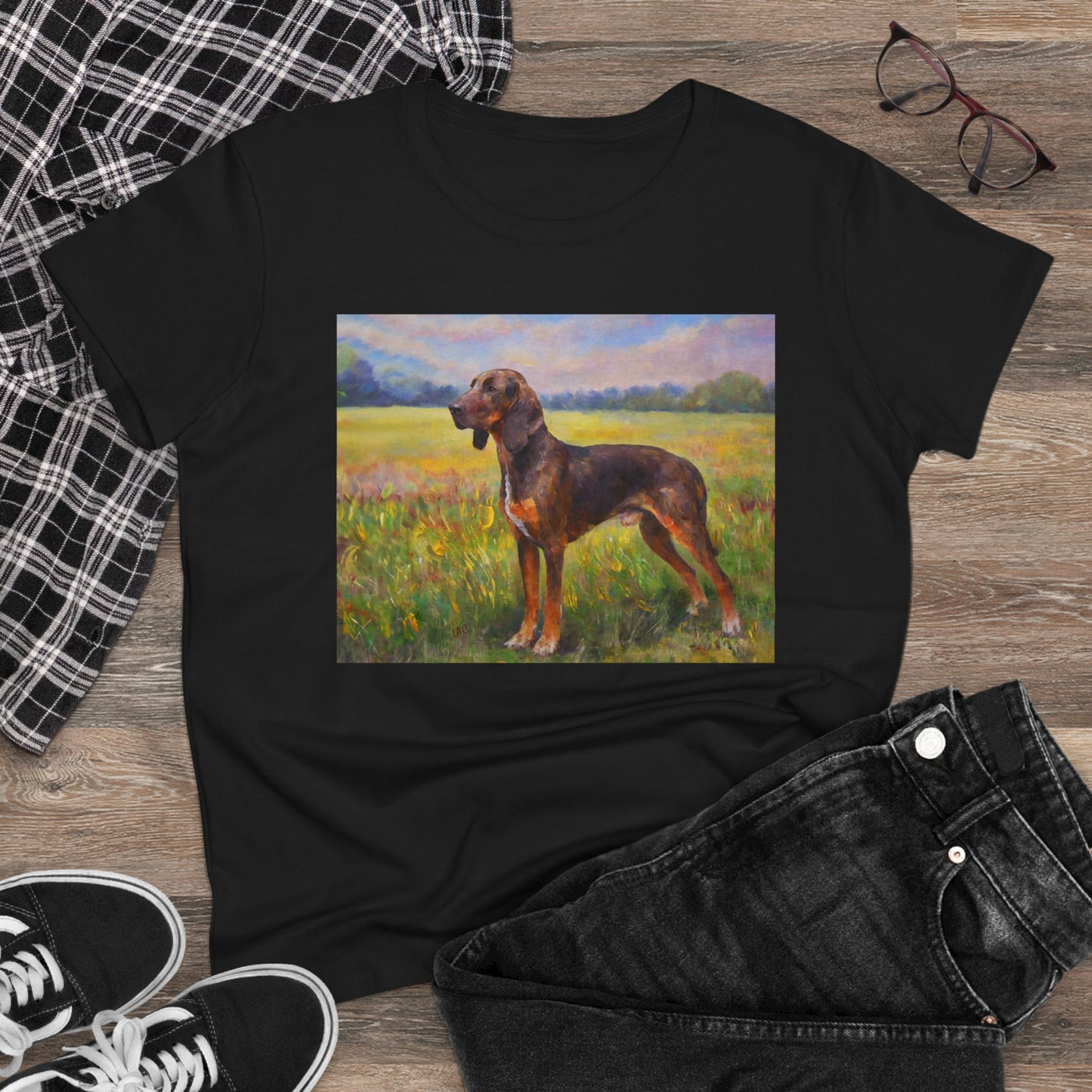 Plott Hound Women's Midweight Cotton Tee