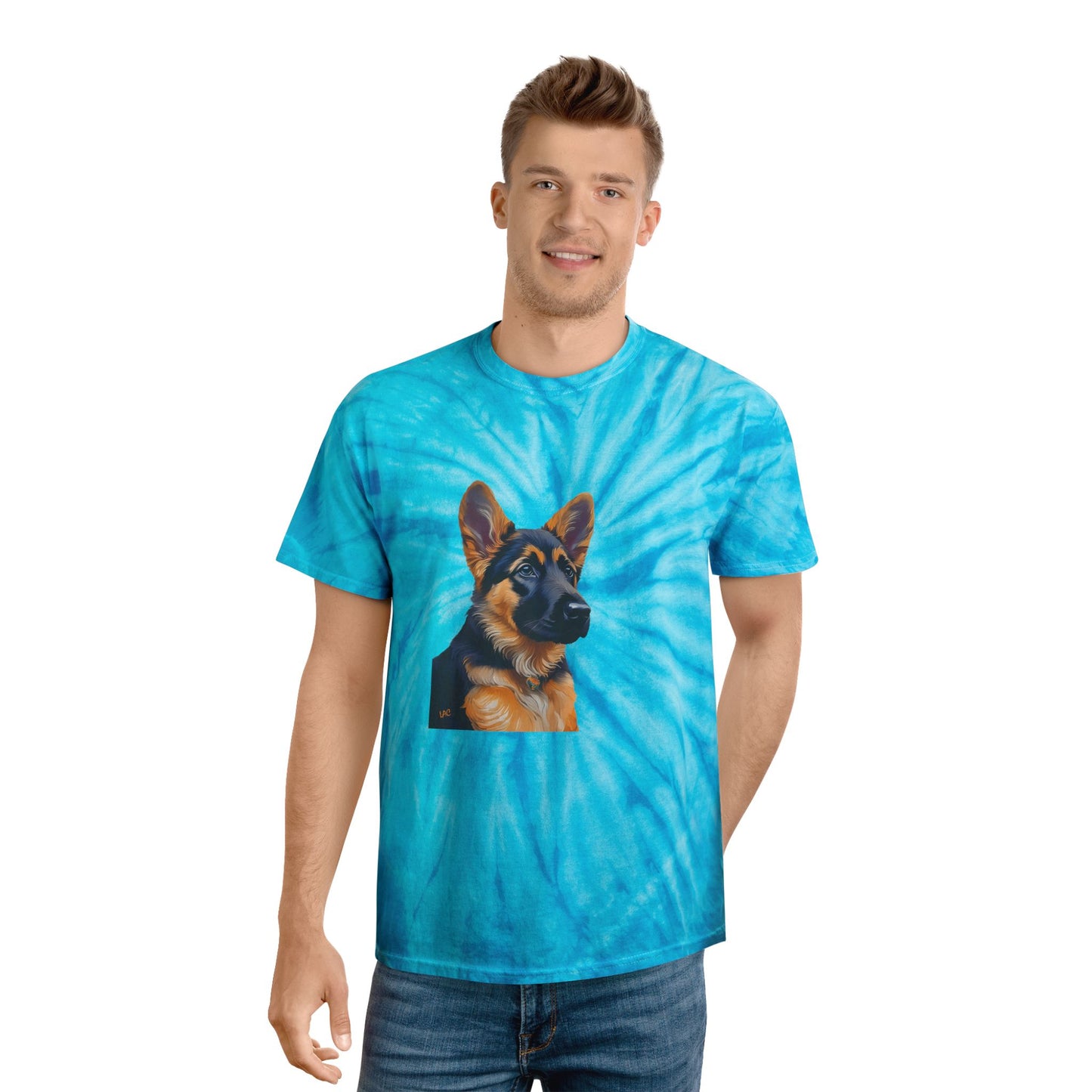 German Shepherd Puppy Classic Tie-Dye Tee, Cyclone