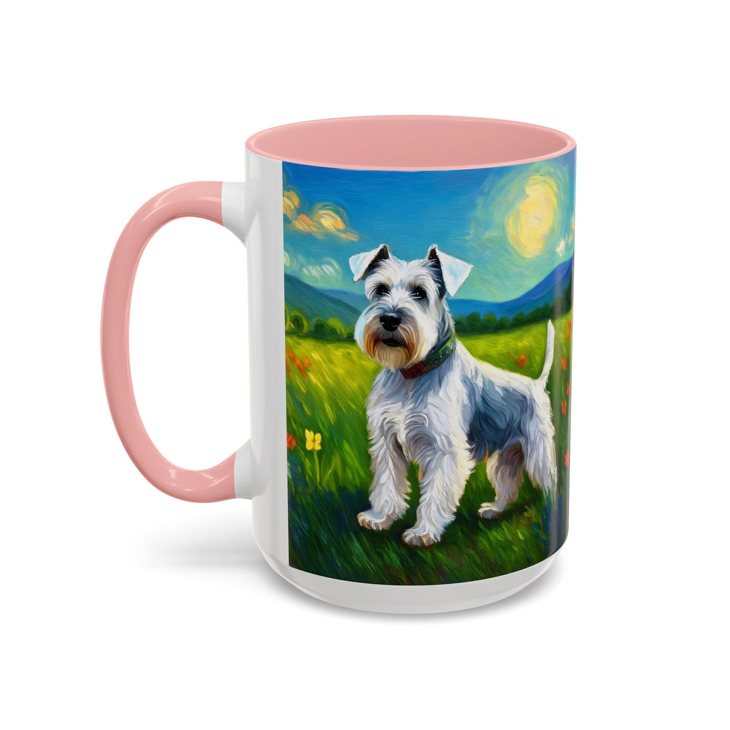 White Schnauzer Accent Coffee Mug - 2 Sizes