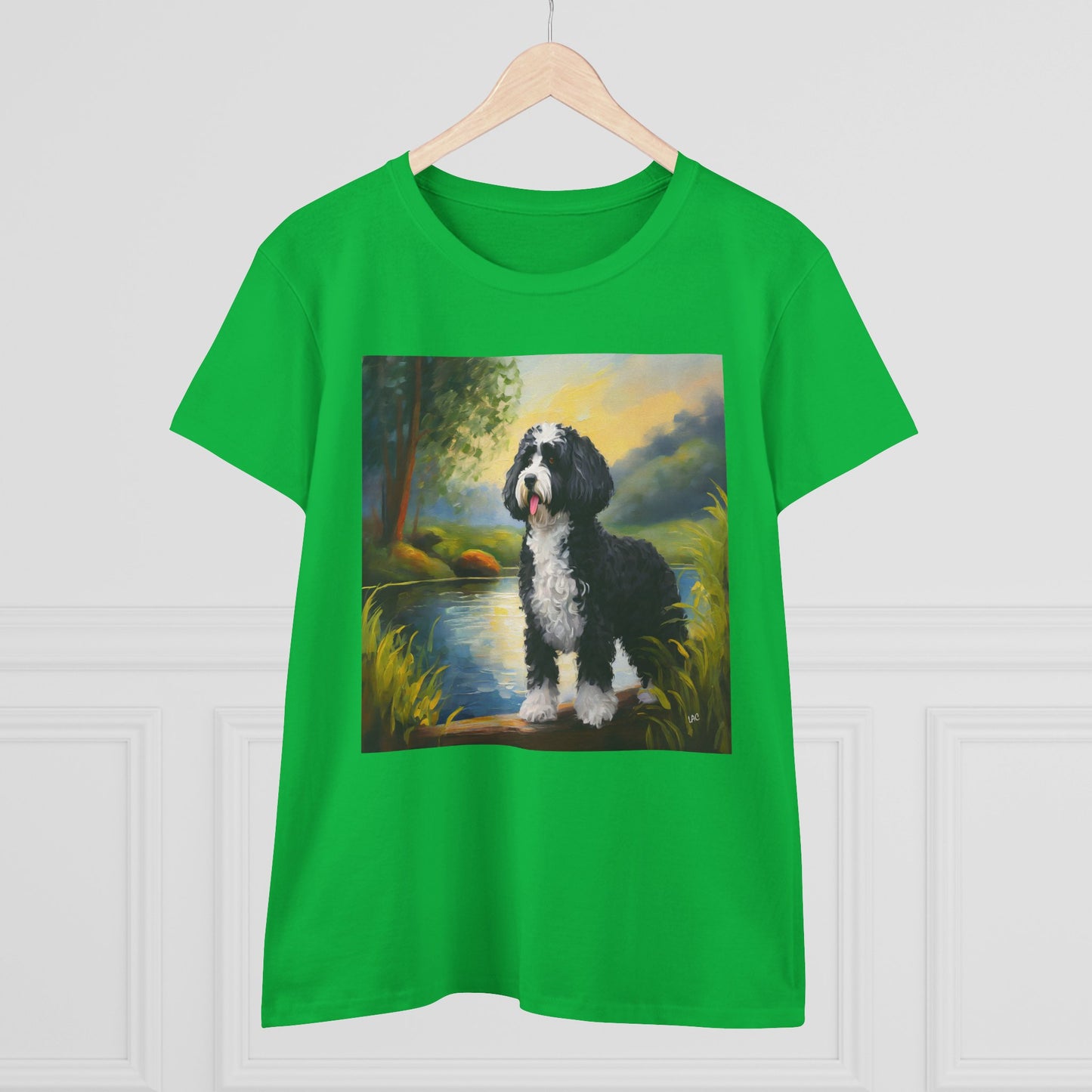Portuguese Water Dog Women's Midweight Cotton Tee