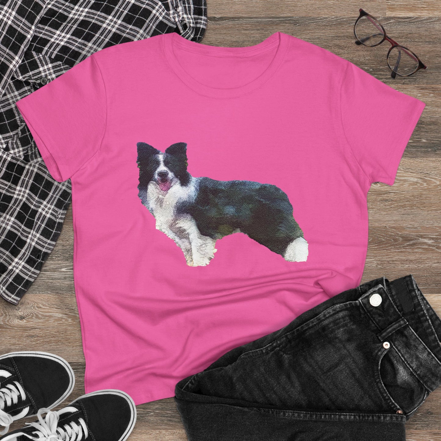 Border Collie '#1' - Women's Midweight Cotton Tee