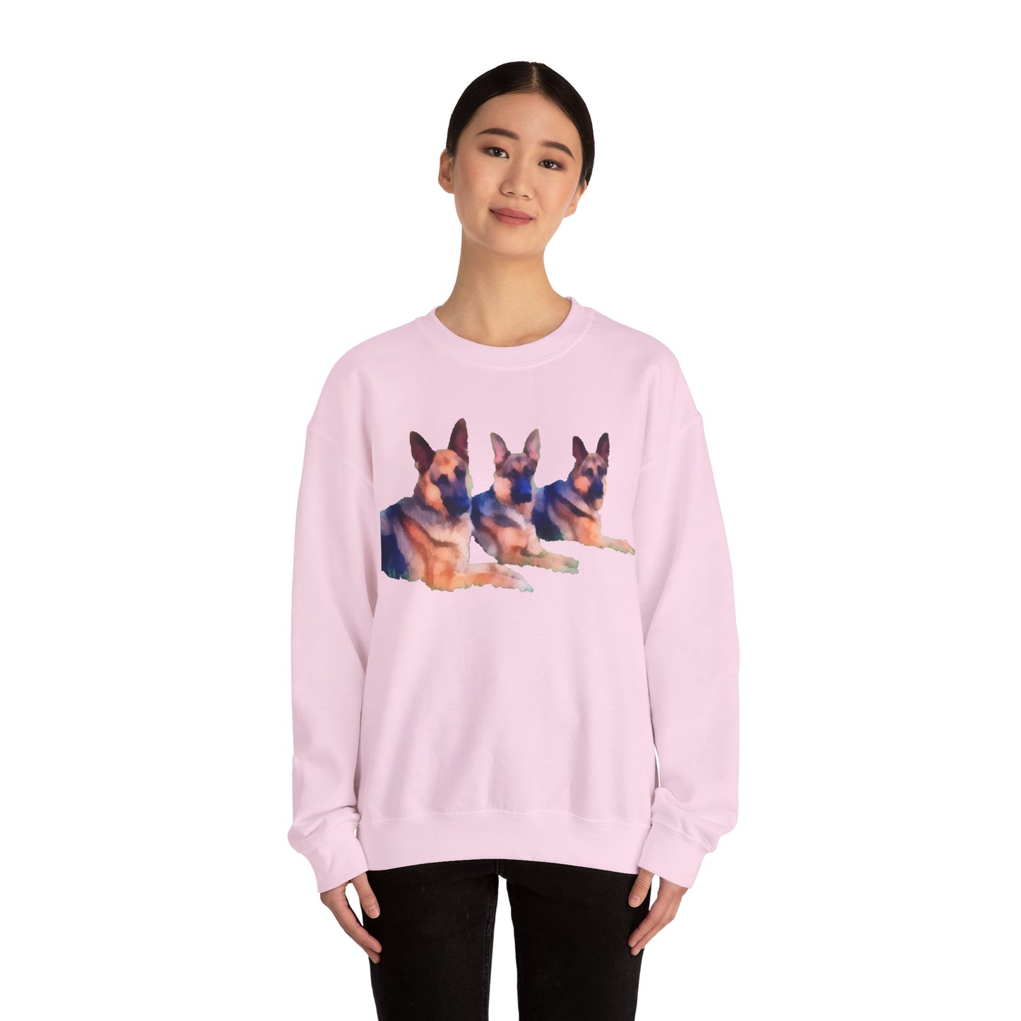 German Shepherd Trio Unisex 50/50 Crewneck Sweatshirt