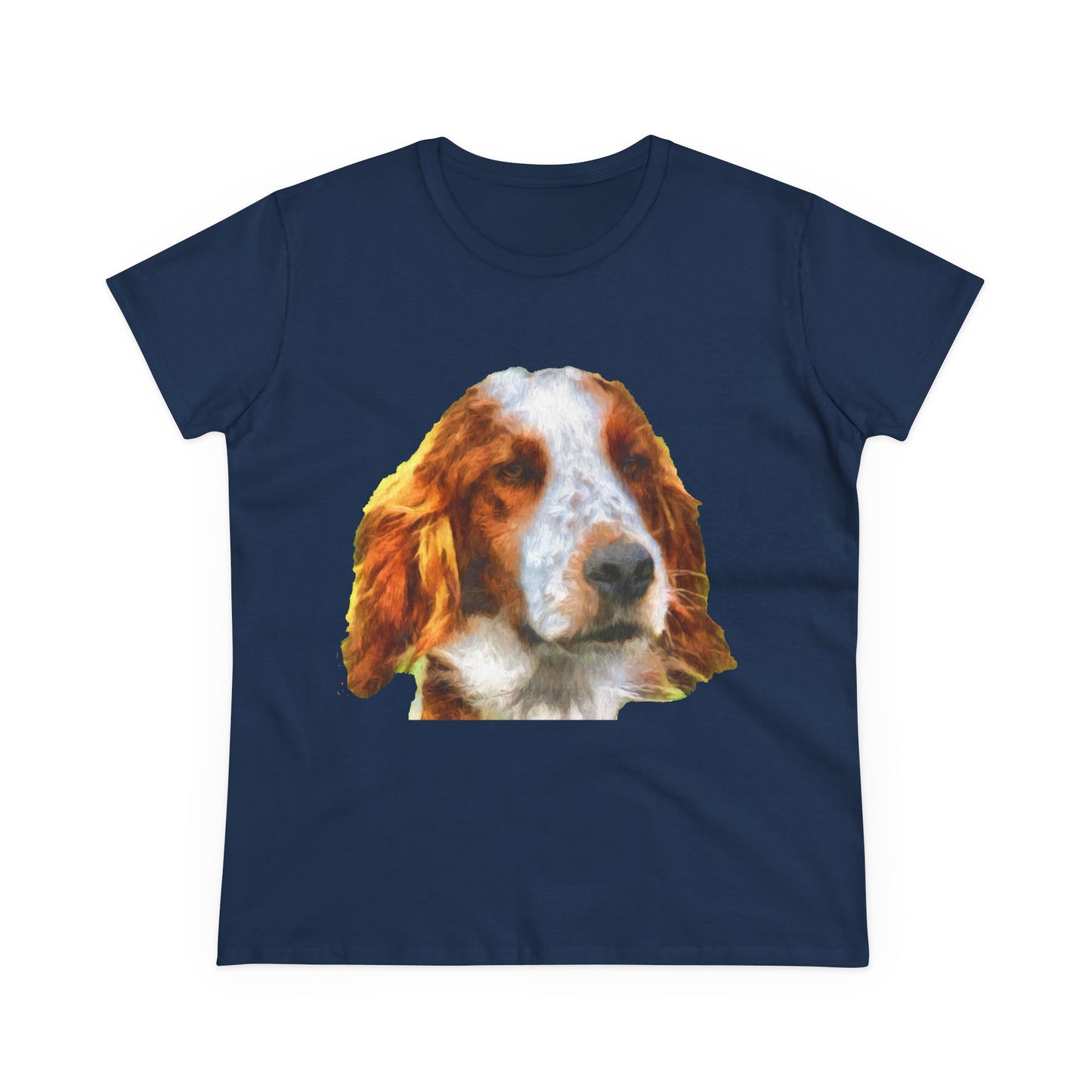 Irish Red & White Setter Women's Midweight Cotton Tee