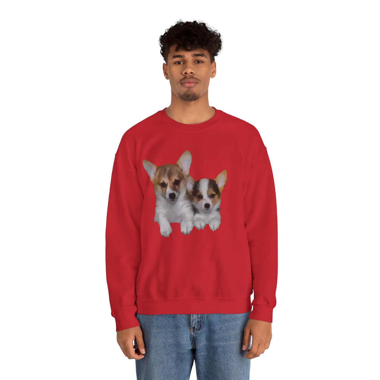 Welsh Corgi 'Cousins' Unisex 50/50 Crewneck Sweatshirt by DoggyLips™