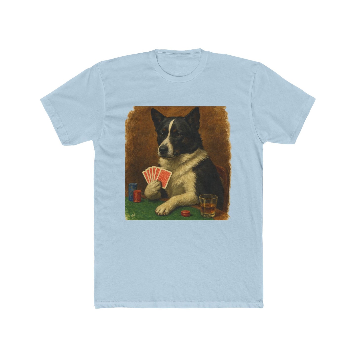Karelian Bear Dog - Card Shark Men's Fitted Cotton Crew Tee