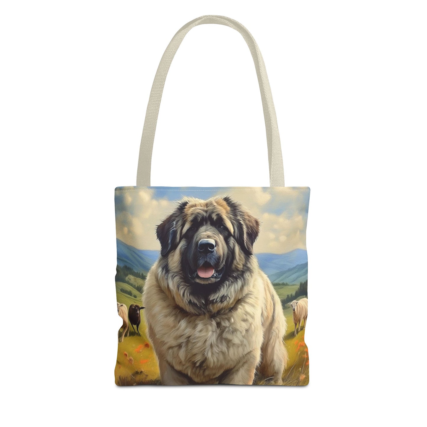 Caucasian Shepherd Dog Polyester Tote Bag (AOP)